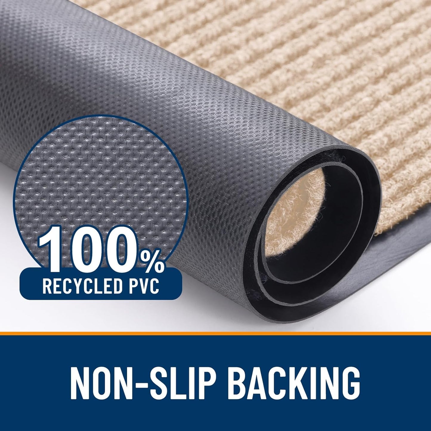 OLANLY Front Door Mat Indoor Outdoor Entrance, Waterproof Heavy Duty Doormat, Fade Resistant, Low