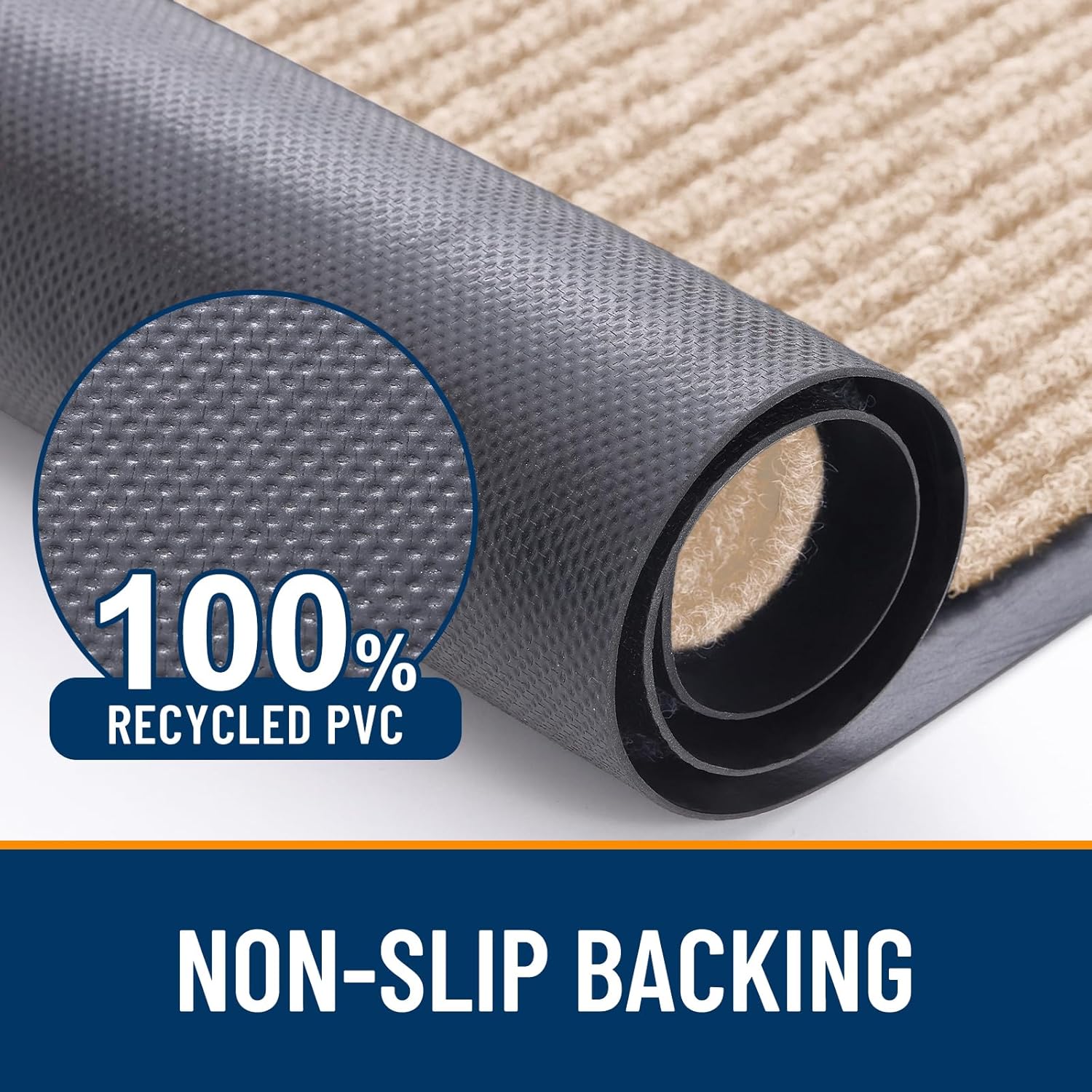 OLANLY Front Door Mat Indoor Outdoor Entrance, Waterproof Heavy Duty Doormat, Fade Resistant, Low