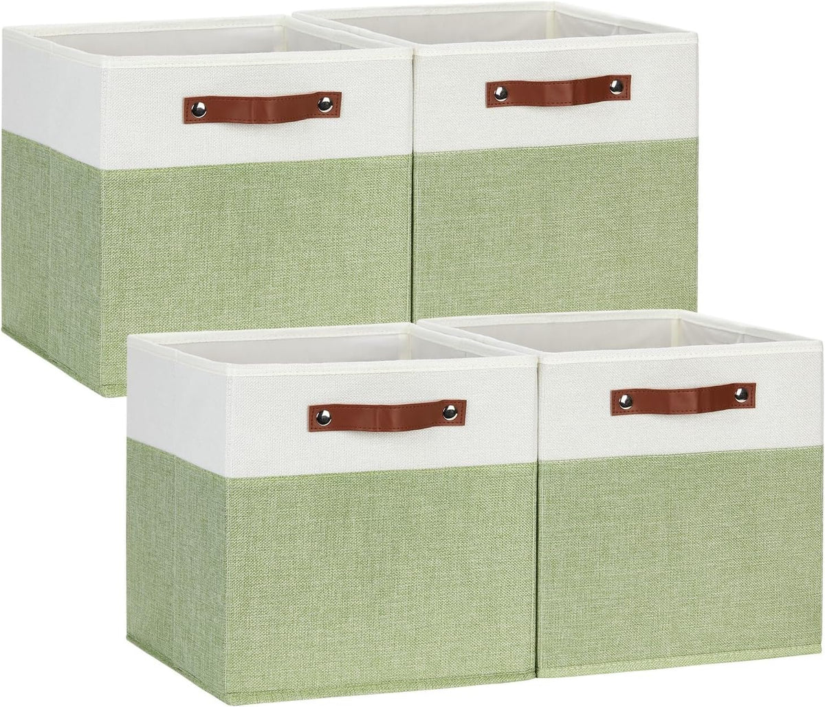 DULLEMELO Fabric Storage Cubes, 12x12 Storage Cube Bins for Organizing, Foldable Storage Baskets