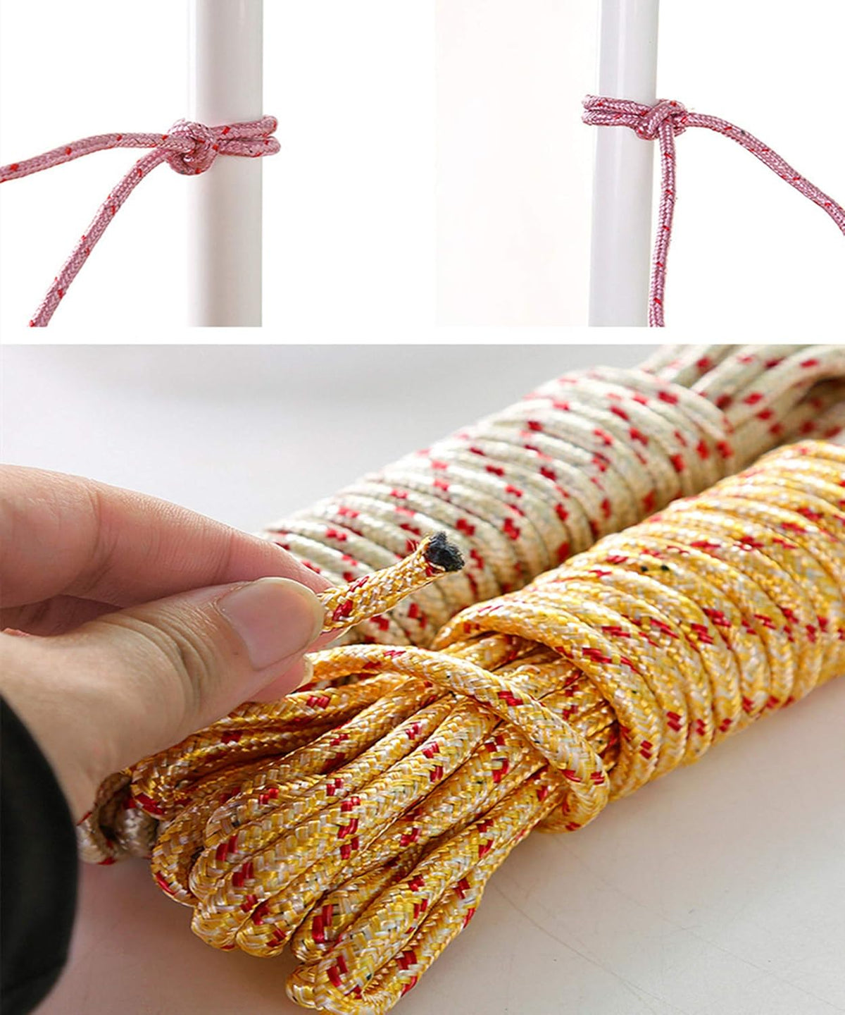 10M Heavy Duty Laundry Drying Clothesline Rope Portable Travel Nylon Cord Sturdy Clothes Line for