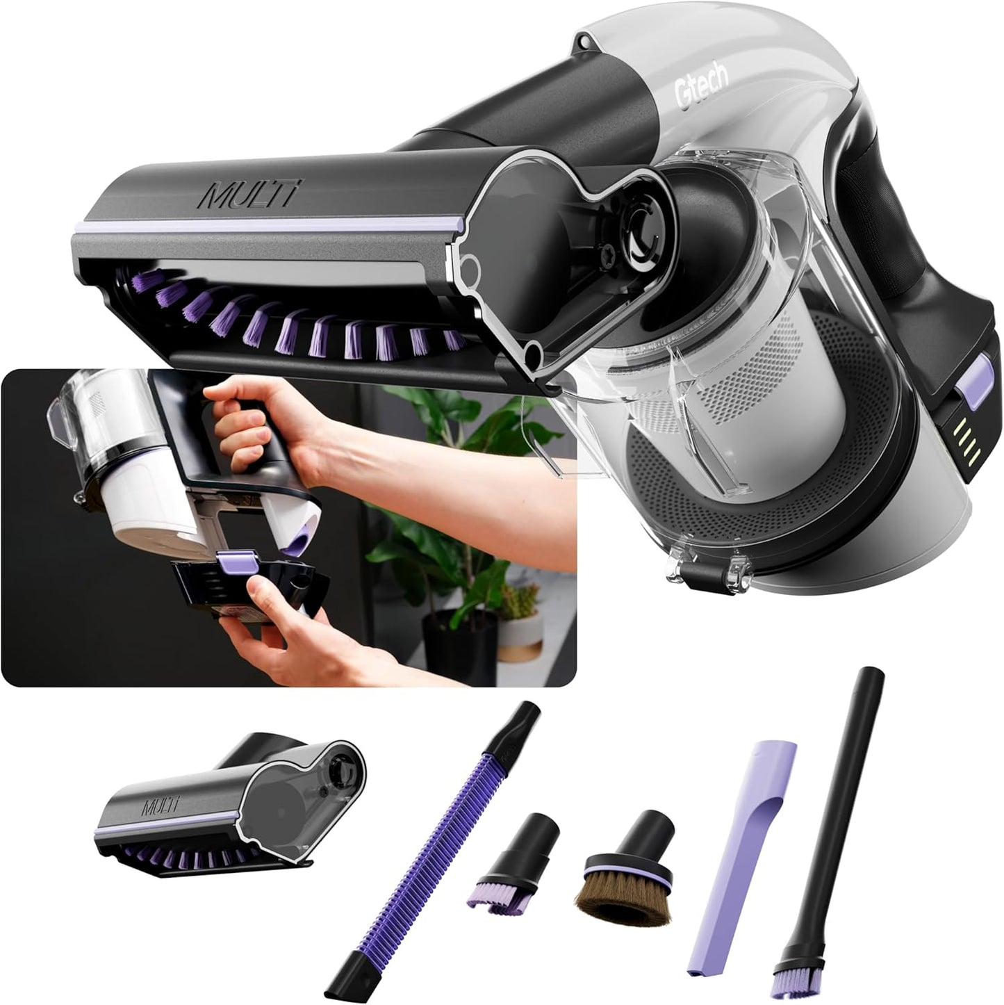 Gtech Multi Platinum Cordless Handheld Vacuum Cleaner - Portable Vacuum Cleaner for Car, Home, and