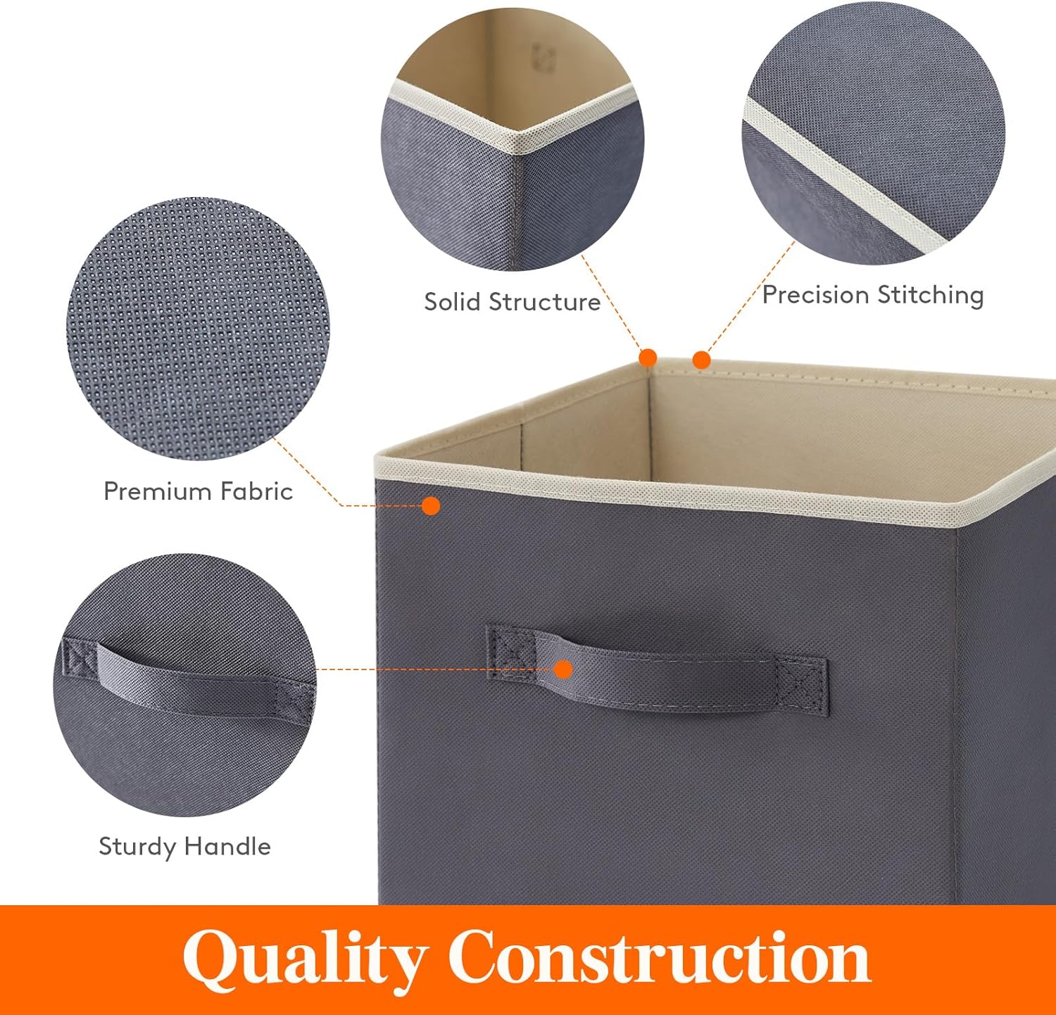 Lifewit 13 Inch Cube Storage Bins, 12 Packs Storage Cubes Foldable Decorative Fabric Storage