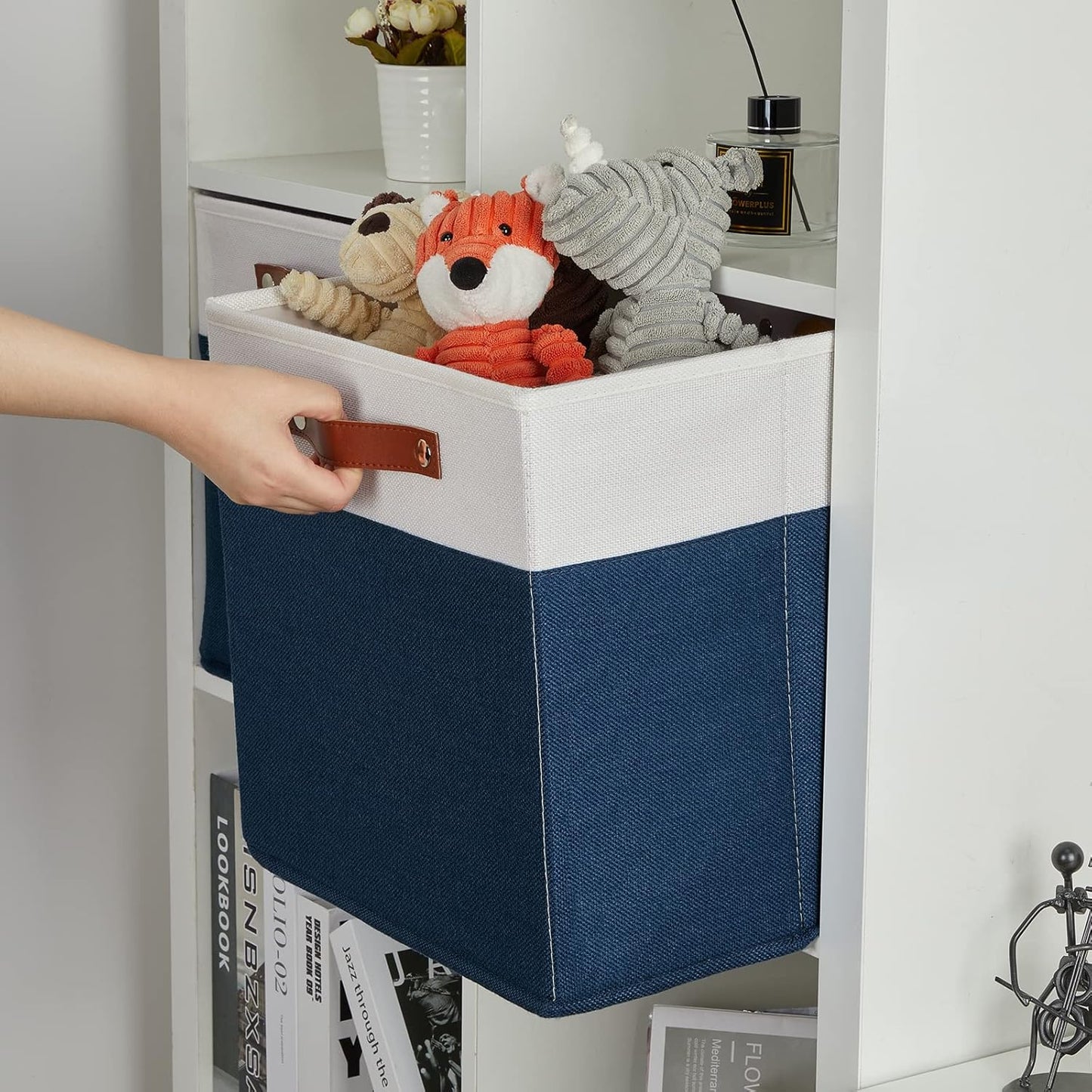 DULLEMELO 13 inch Cube Storage Bins, Gift Baskets Empty for Boy Girl Mother Father Christmas