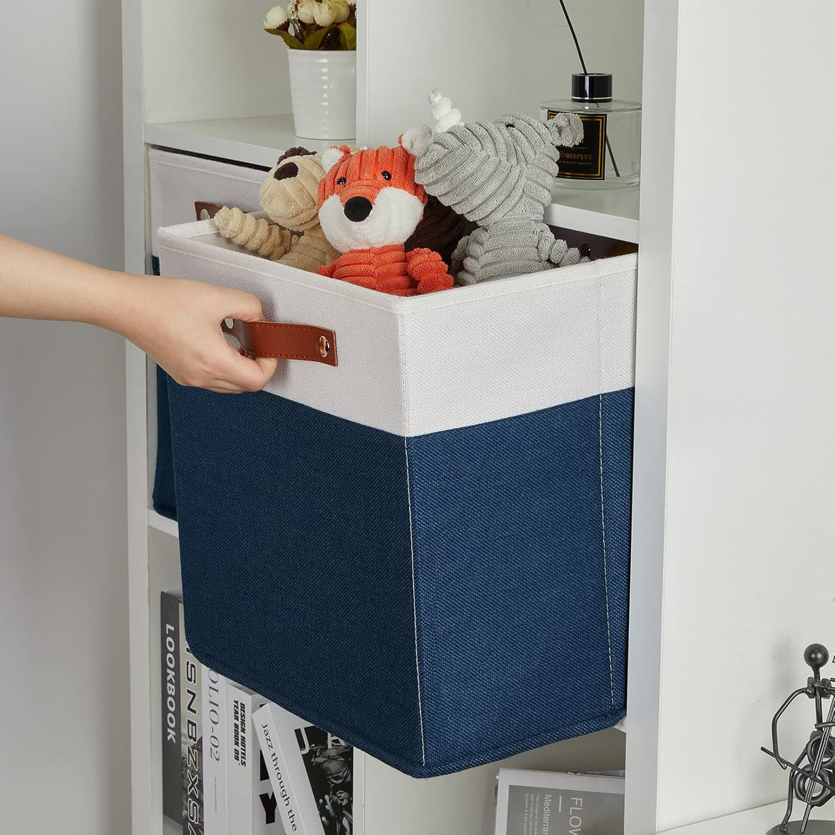 DULLEMELO 13 inch Cube Storage Bins, Gift Baskets Empty for Boy Girl Mother Father Christmas