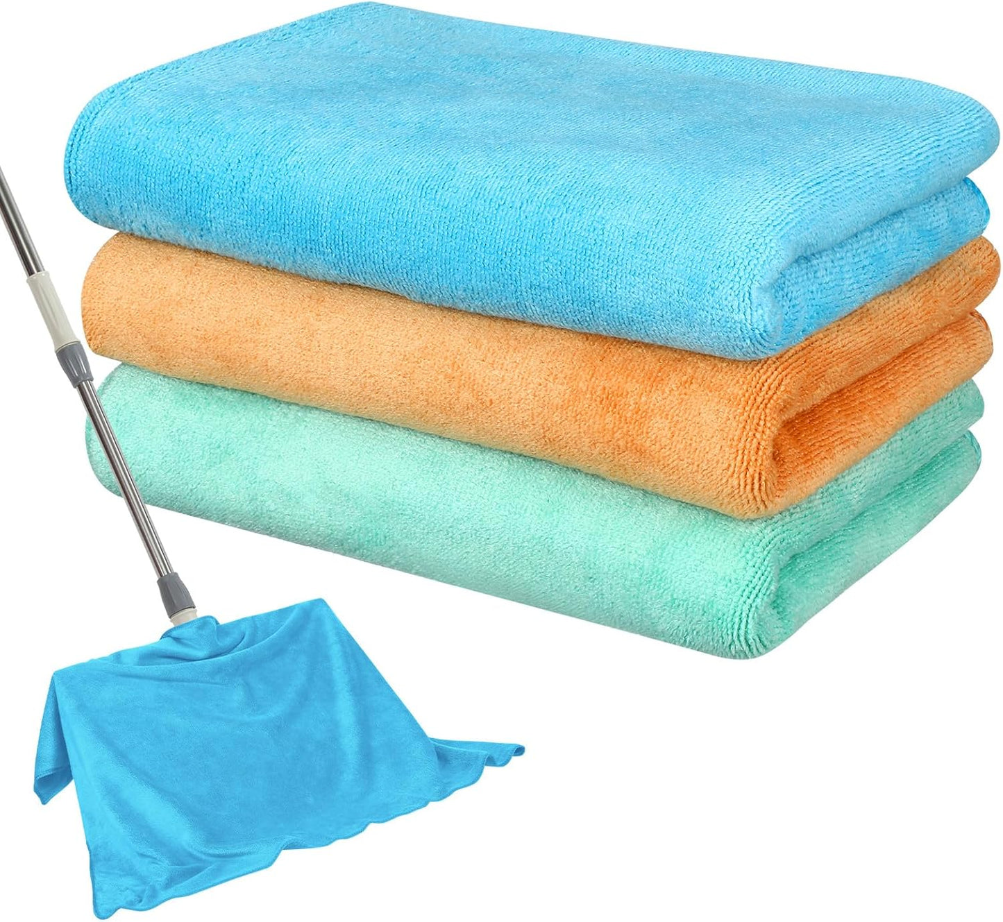 Newwiee 3 Pcs Extra Large Microfiber Cleaning Cloth 30" x 20" Washable Reusable Microfiber Towel