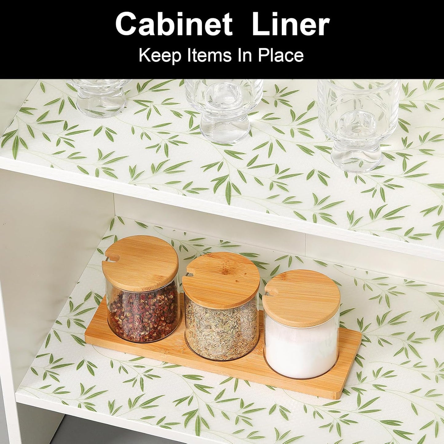 Cooyes Shelf Liner Drawer Liners, Shelf Liners for Kitchen Cabinets, Non-Adhesive Cabinet Liner