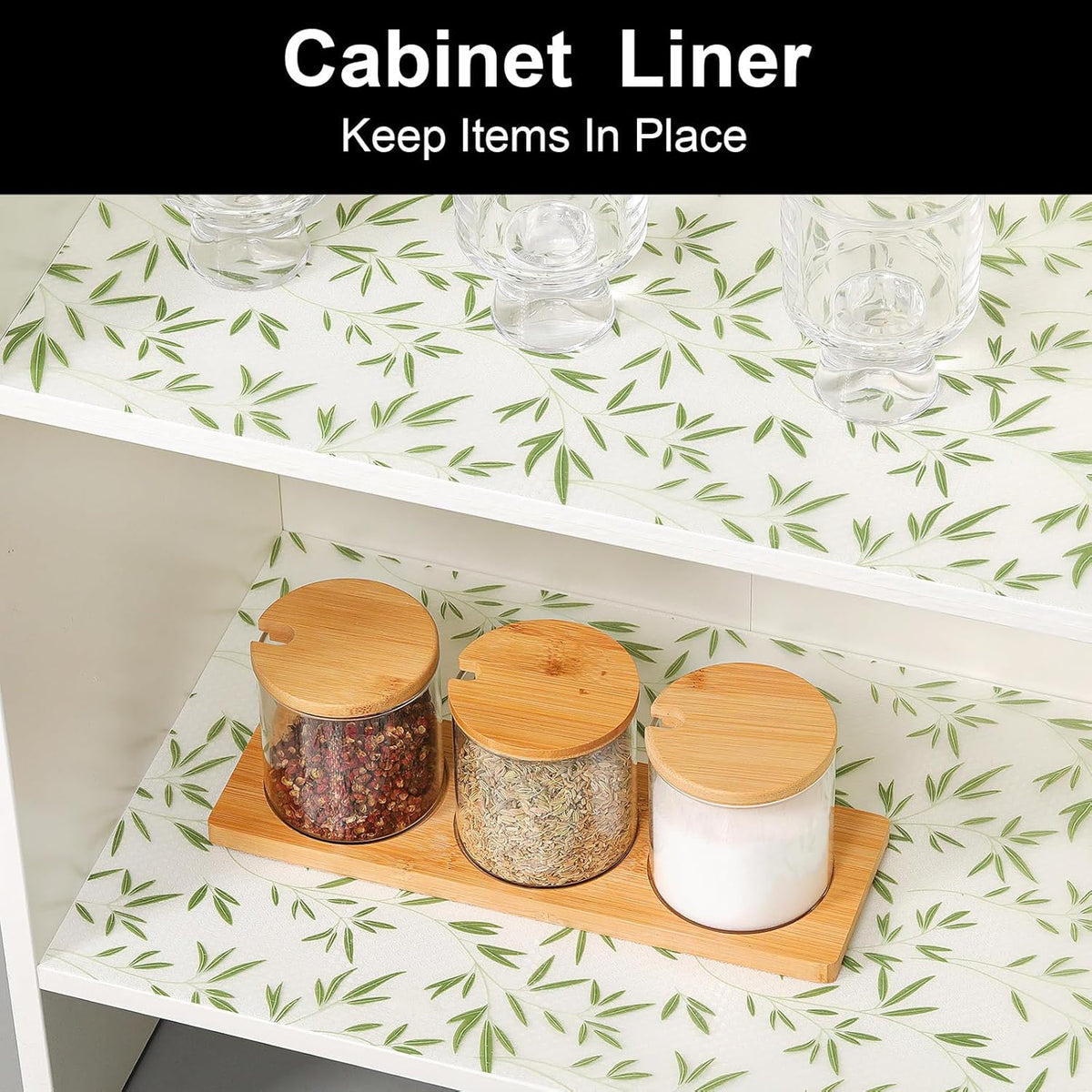 Cooyes Shelf Liner Drawer Liners, Shelf Liners for Kitchen Cabinets, Non-Adhesive Cabinet Liner