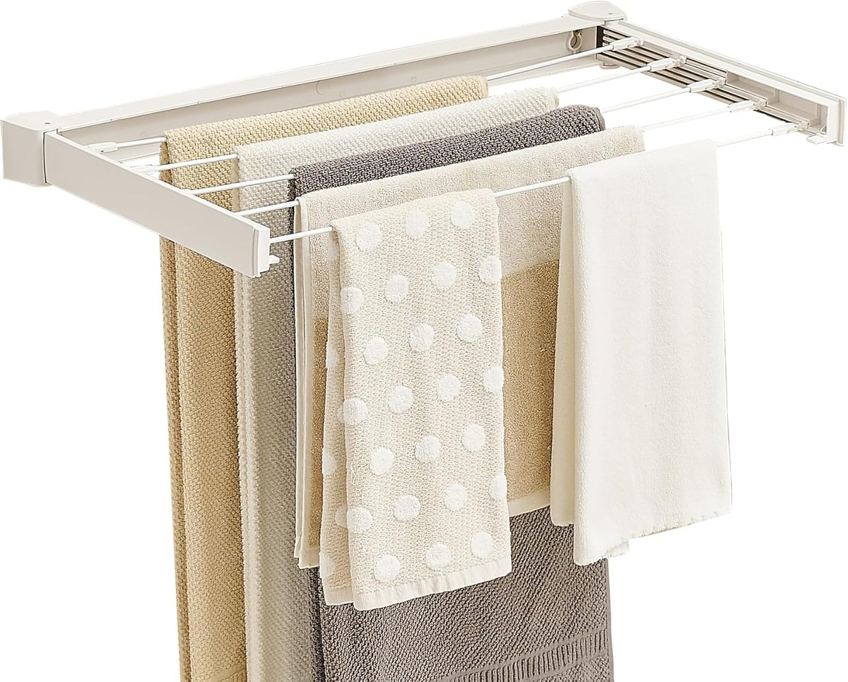JOOM Laundry Drying Rack Collapsible, Wall Mounted Drying Rack, Clothes Drying Rack, Retractable