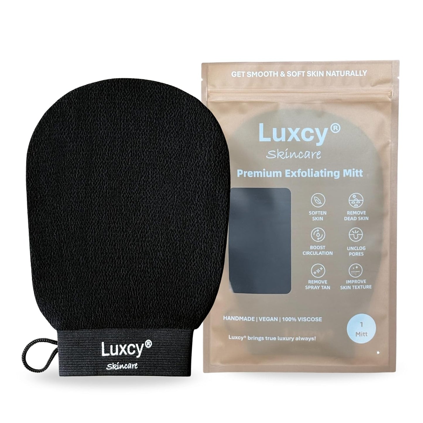 Premium Korean Exfoliating Mitt & Body Scrubber Glove, Viscose Fiber Dead Skin Remover for Smooth