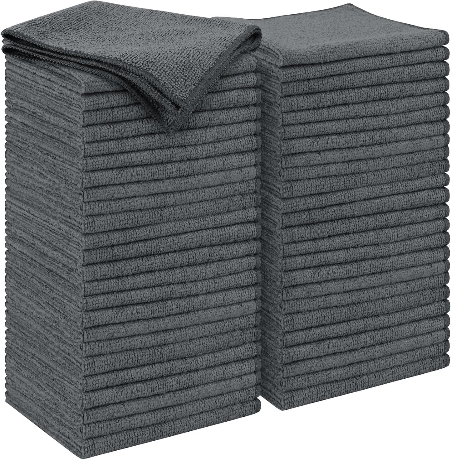 AIDEA Microfiber Cleaning Cloth Grey 50PK, Microfiber Towels for Cars, Premium Car Cloths, Dusting
