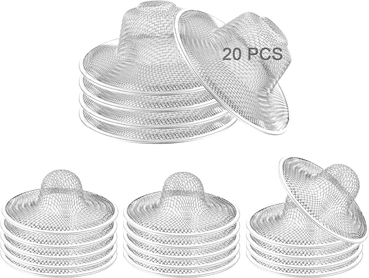 20PCS Stainless Steel Slop Basket Filter Trap, 2.75" & 4.41" Bathroom Sink Drain Strainer Mesh
