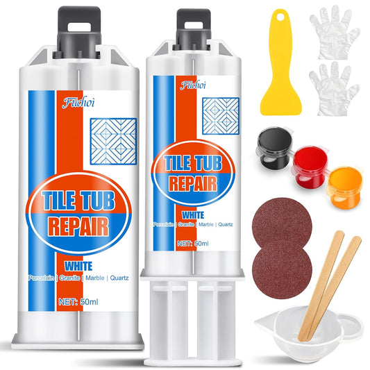 Tile Repair Kit, Ceramic Tile Chip Repair Kit, Porcelain Repair Kit for Ceramic, Tub, Acrylic