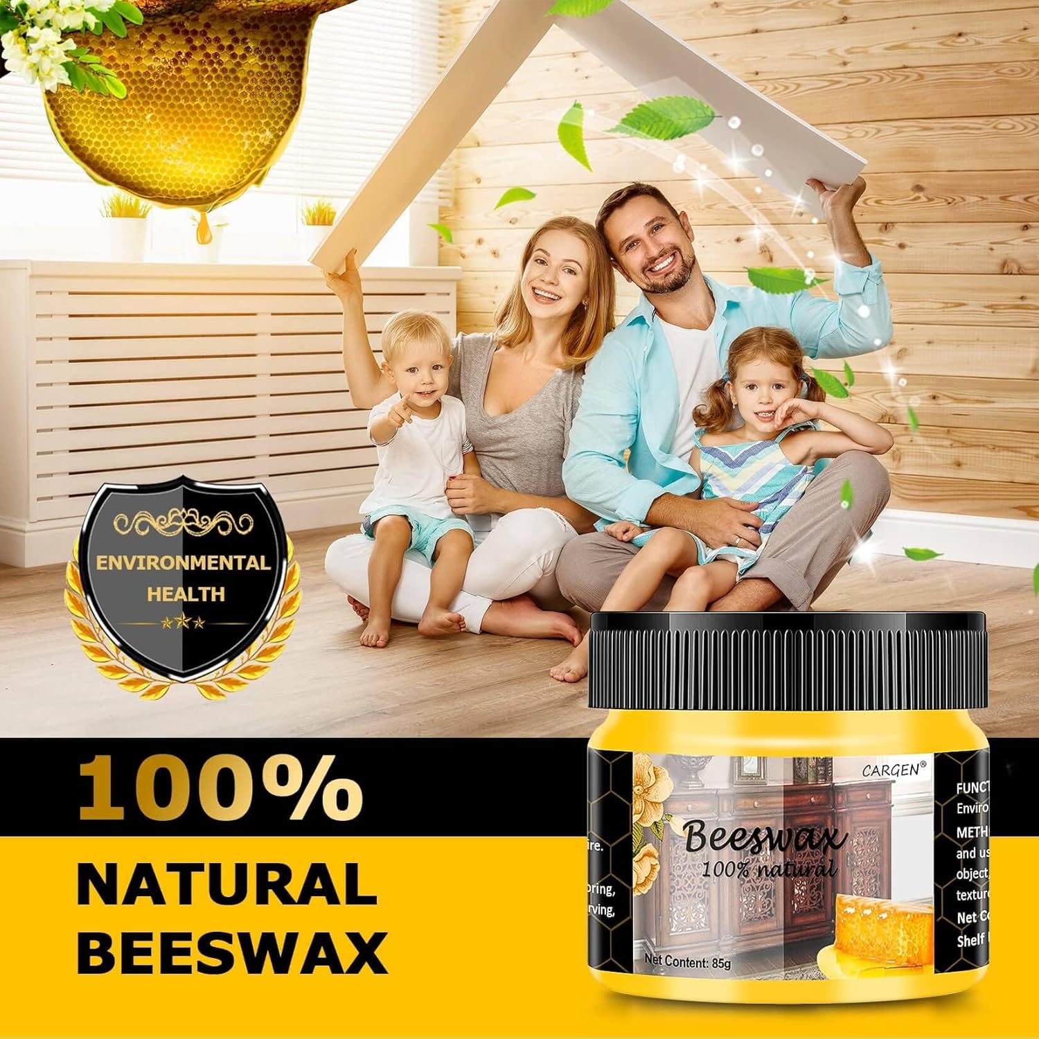 CARGEN 3 PCS Wood Seasoning Beewax Natural Beewax Traditional Wood Wax Multipurpose Beeswax
