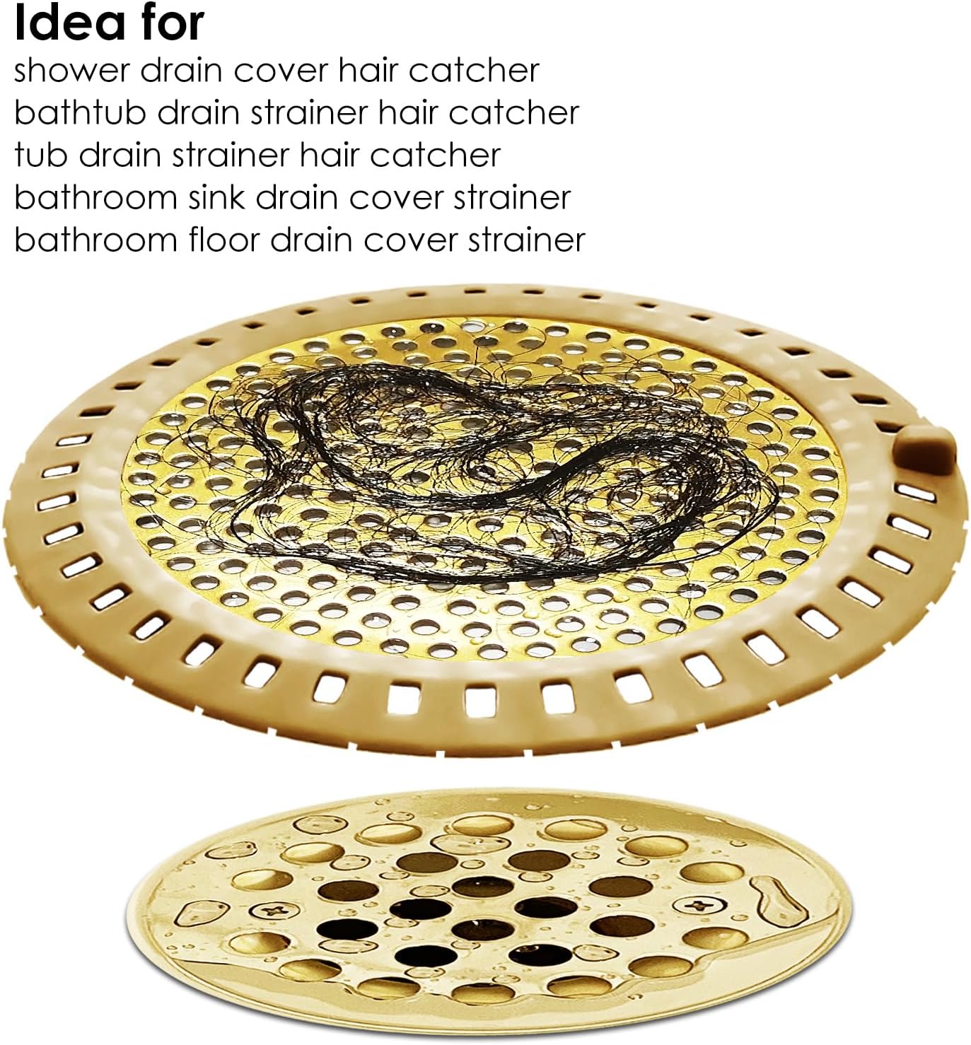 2PCS Hair Catcher Shower Drain/Strainer/Cover/Filter/Trap, Bathtub Drain Cover Hair Catcher, Hair