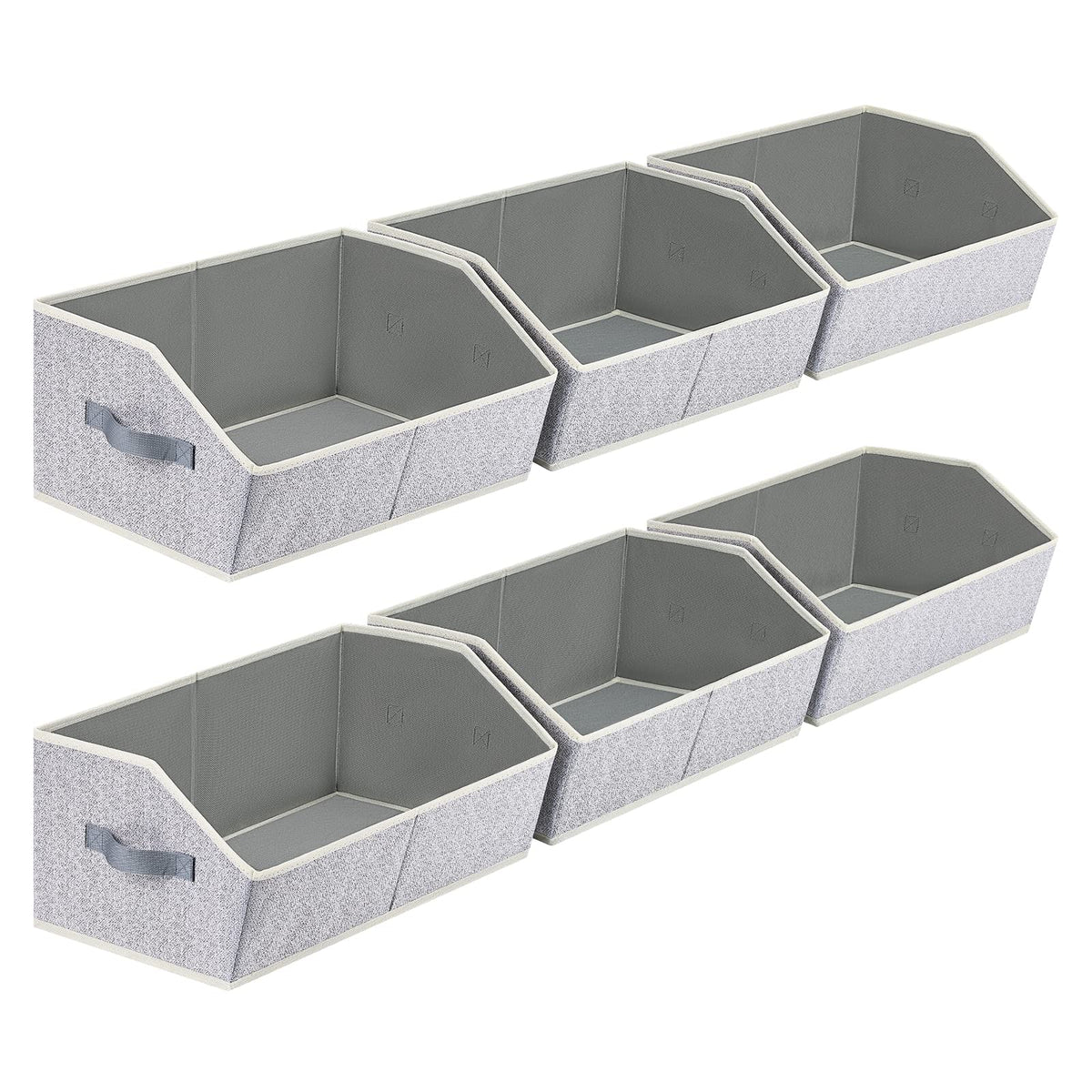 Homsorout Closet Organizers Bins 6 Packs - Large Closet Shelf Organizer with Handles, Fabric