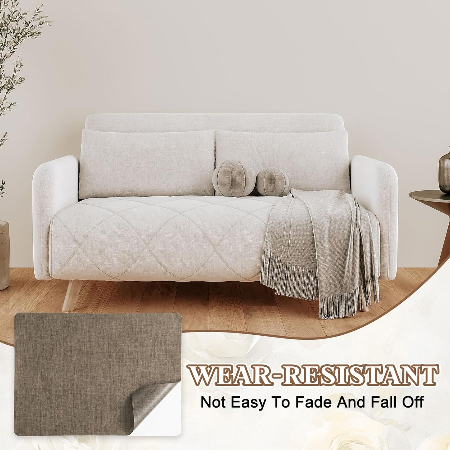 PATIKIL Linen Repair Patch, 8 x 11 Inch Self-Adhesive Linen Fabric Repair Patches for Sofa Couch