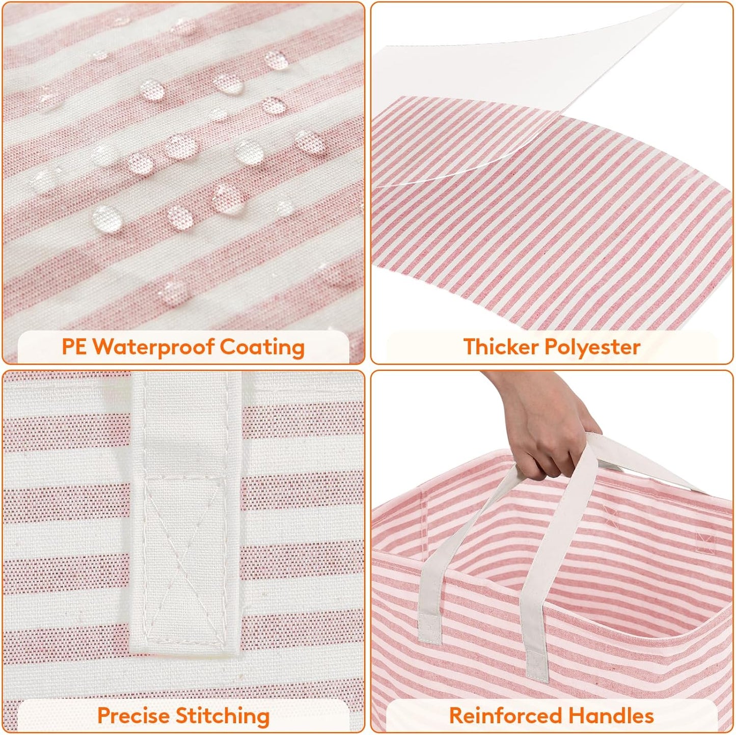Lifewit 2 Pack Laundry Hamper Large Collapsible Laundry Basket, Freestanding Waterproof Cloth
