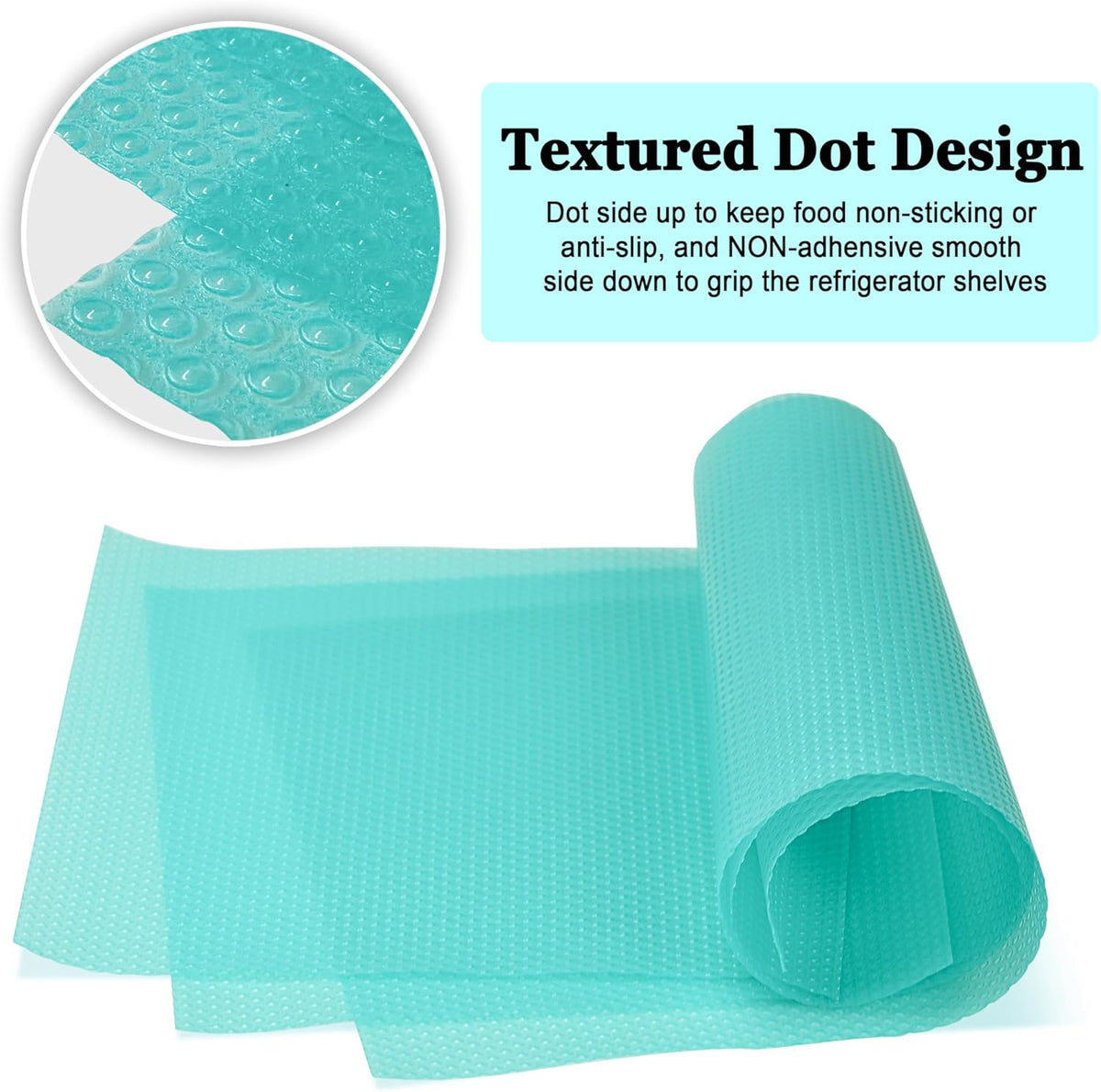 BOPART 12Pcs Refrigerator Liners Washable Fridge Shelf Liners Mats for Freezer Glass Shelves