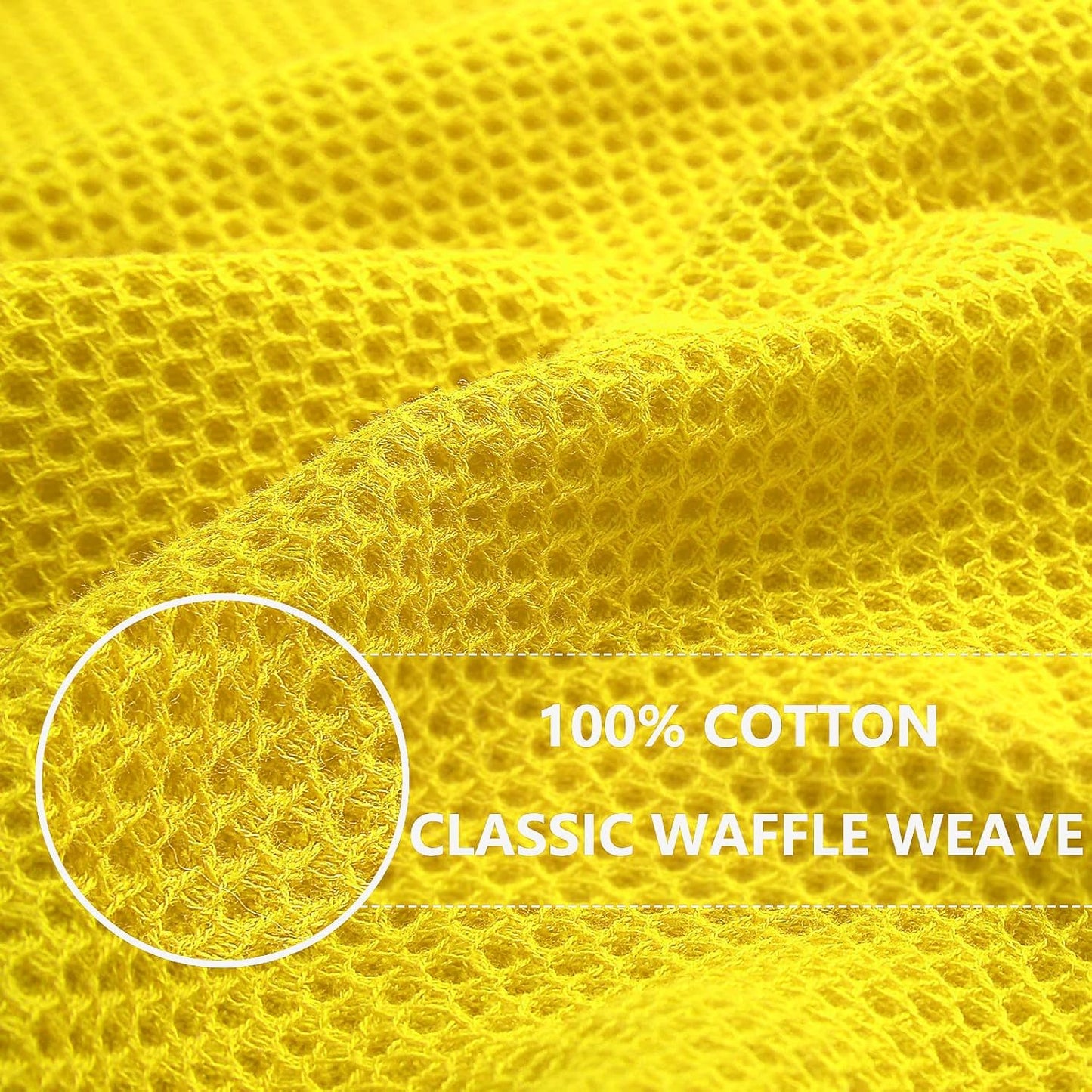 Homaxy 100% Cotton Waffle Weave Kitchen Dish Cloths, Ultra Soft Absorbent Quick Drying Dish Towels