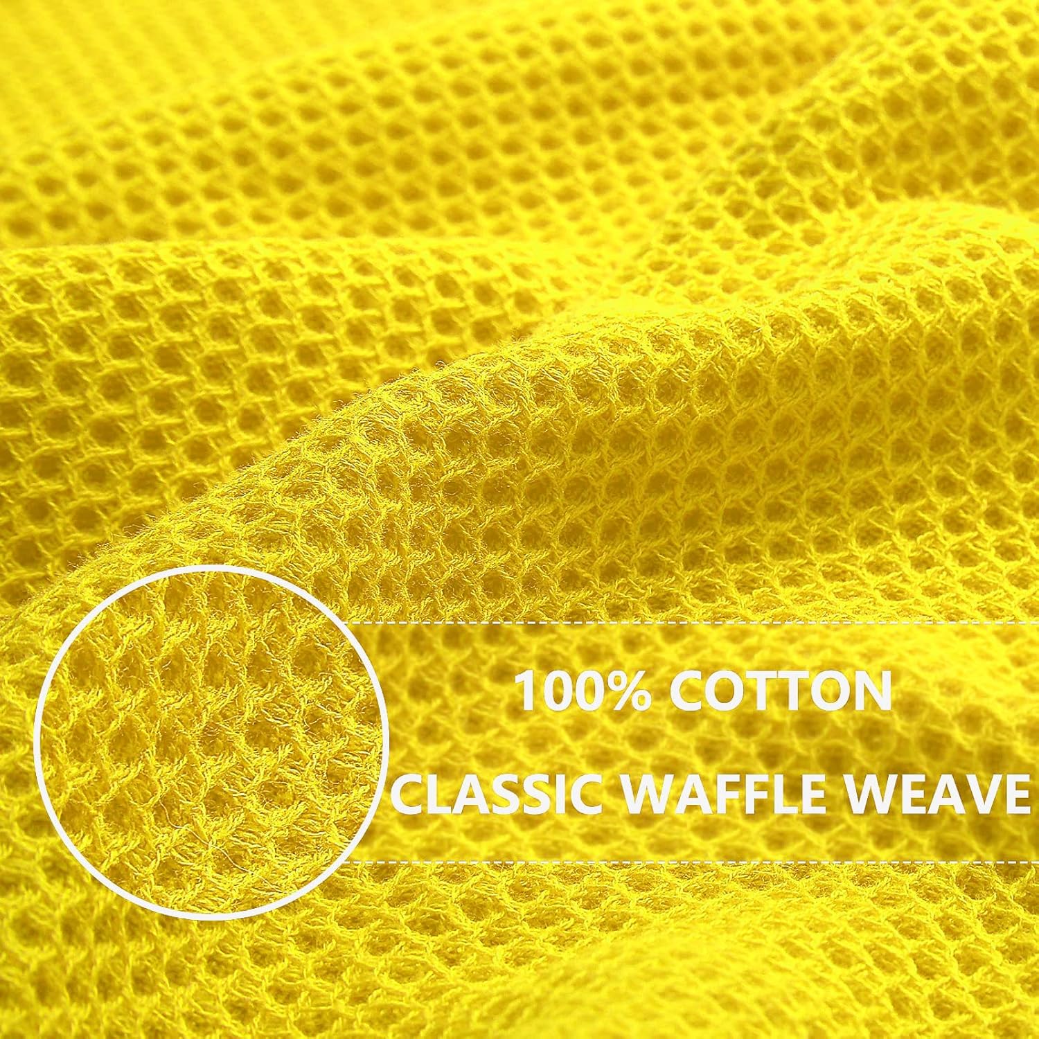Homaxy 100% Cotton Waffle Weave Kitchen Dish Cloths, Ultra Soft Absorbent Quick Drying Dish Towels