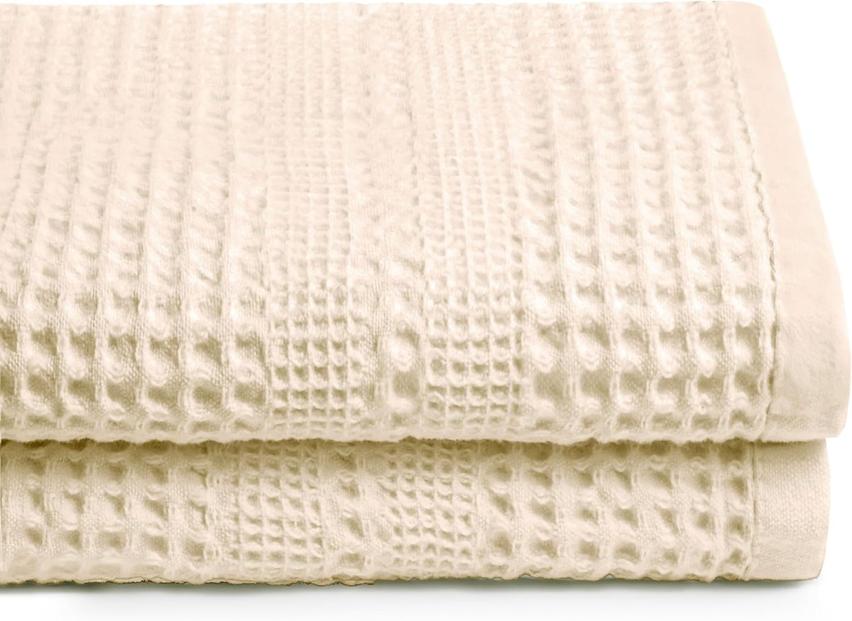 GILDEN TREE Waffle Towels for Bathroom, 100% Cotton Quick Dry Towel, Waffle Bath Towels Large