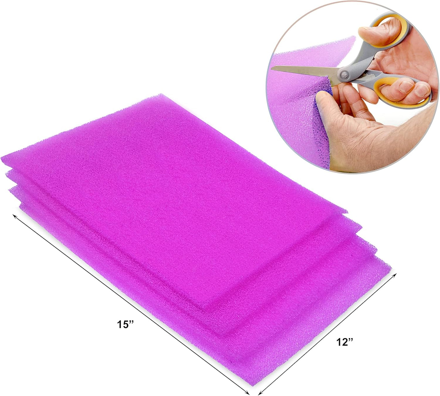 Dualplex® Fruit & Veggie Life Extender Liner for Fridge Refrigerator Drawers, 12x15 Inches (4 Pack)