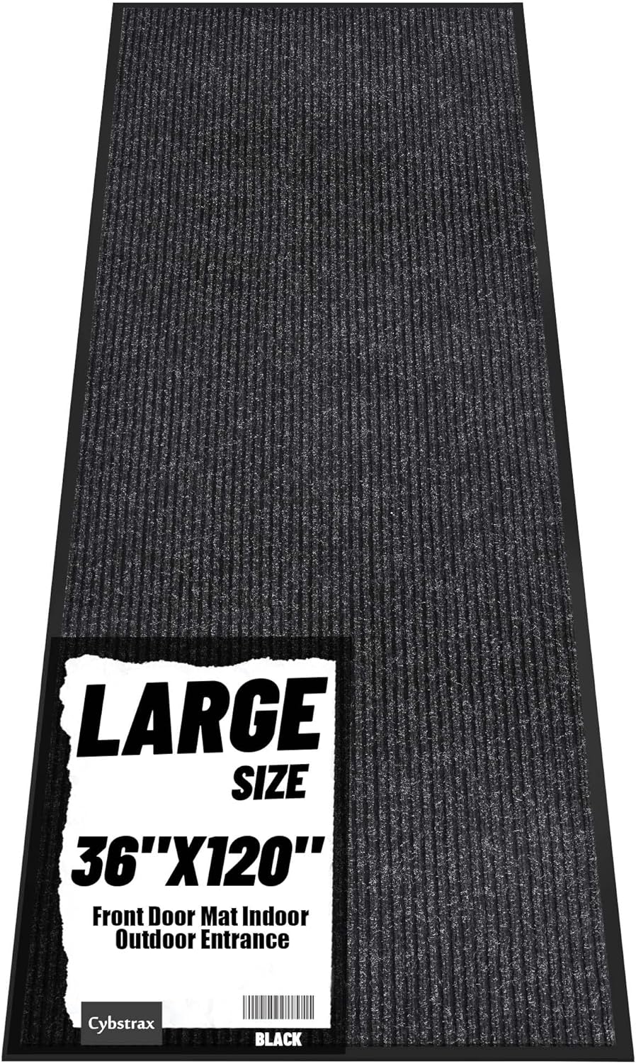 Front Door Mat Indoor Outdoor Entrance, 36" x 120" Dirt Resistant and Absorbent Door Mat, TPR