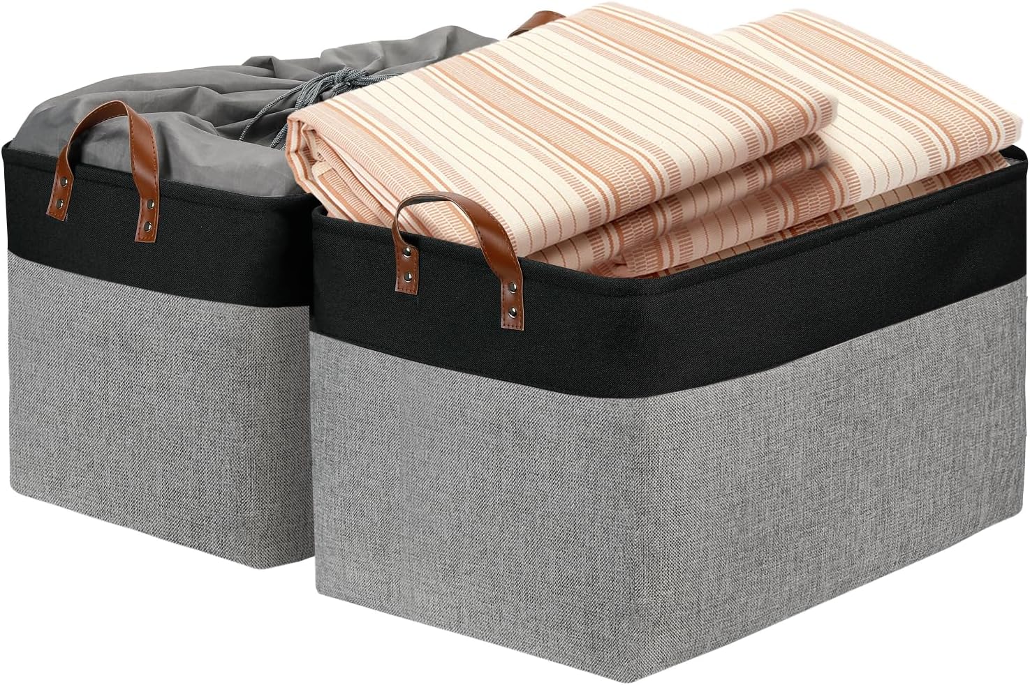DULLEMELO Extra Large Storage Basket 22X15, 70L Foldable Fabric Toys Baskets Organizer Bins