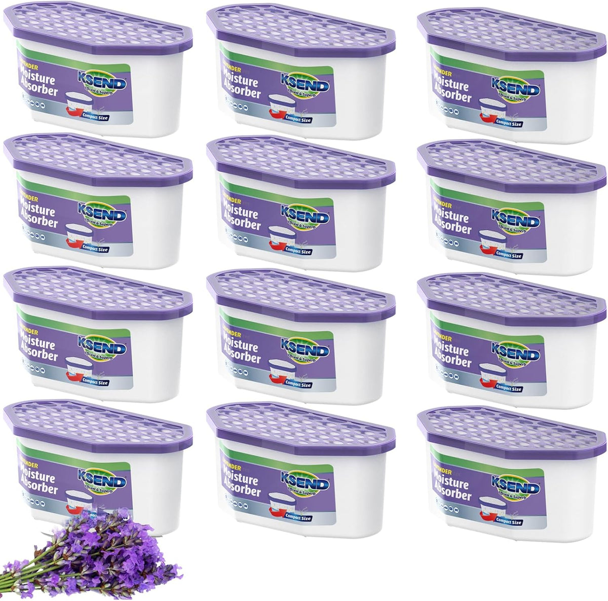 Moisture Absorbers, 12 Pack, Compact Dehumidifier for Closet, Efficient Humidity Absorber Boxes