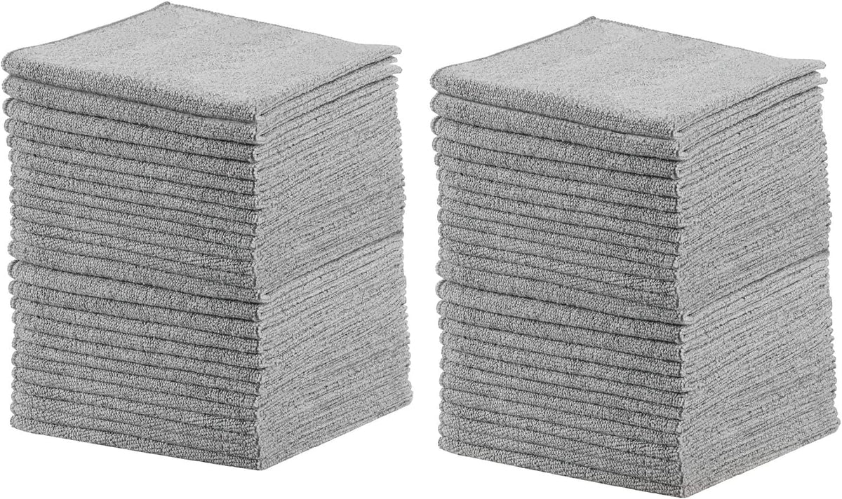 Rubbermaid All Purpose Microfiber Cleaning Cloth Towels, 50 Pack, 12"x12", Non-Scratch