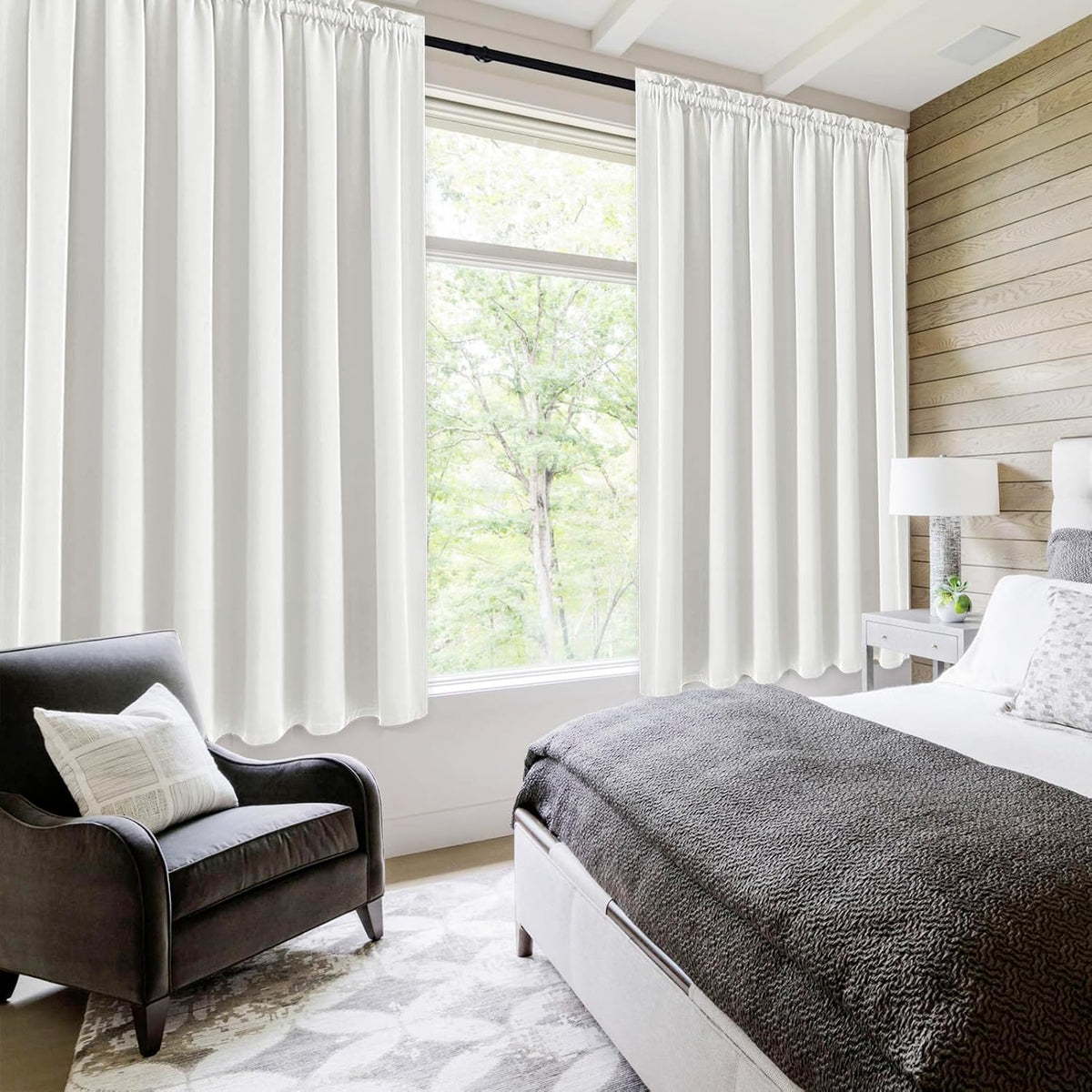 DWCN Blackout Curtains for Living Room Thermal Insulated, Energy Saving & Noise Reducing Bedroom
