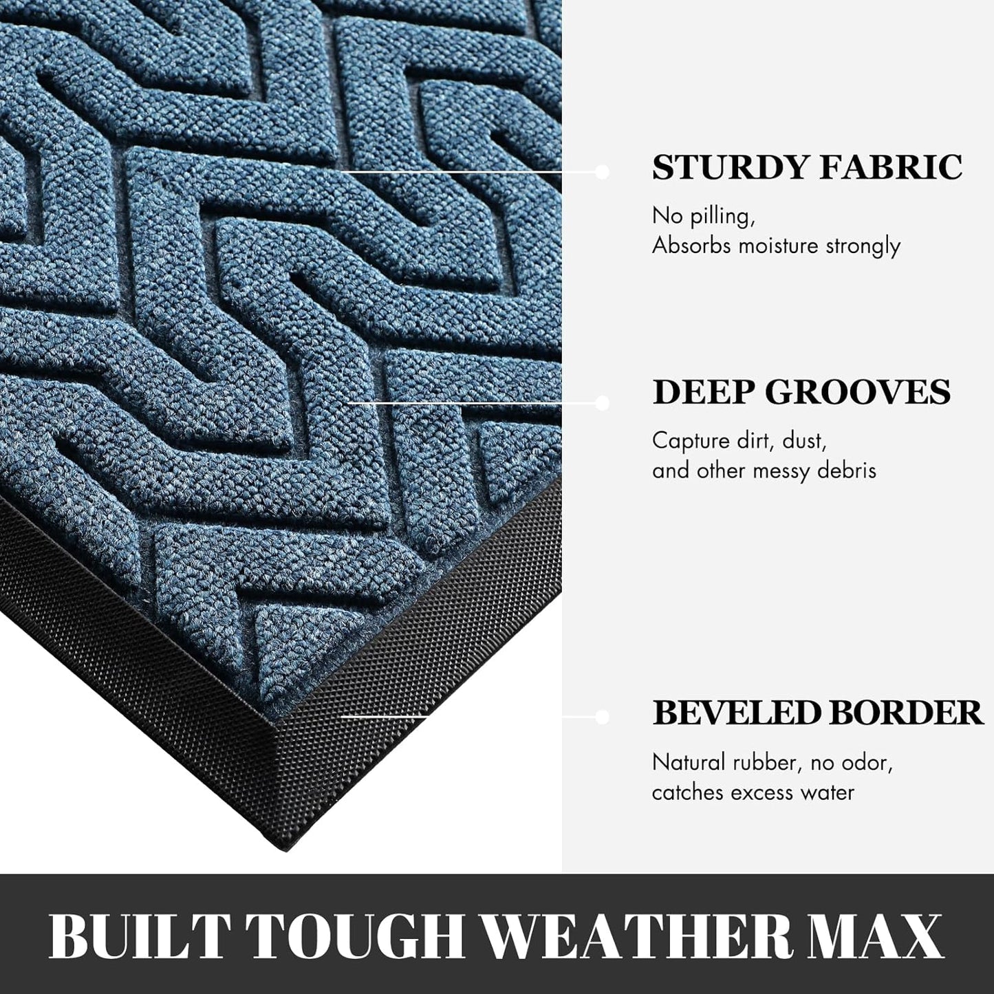 Yimobra Extra Large Door Mat Outside Entrance 60x32, Waterproof Heavy Duty Outdoor Mats for Front