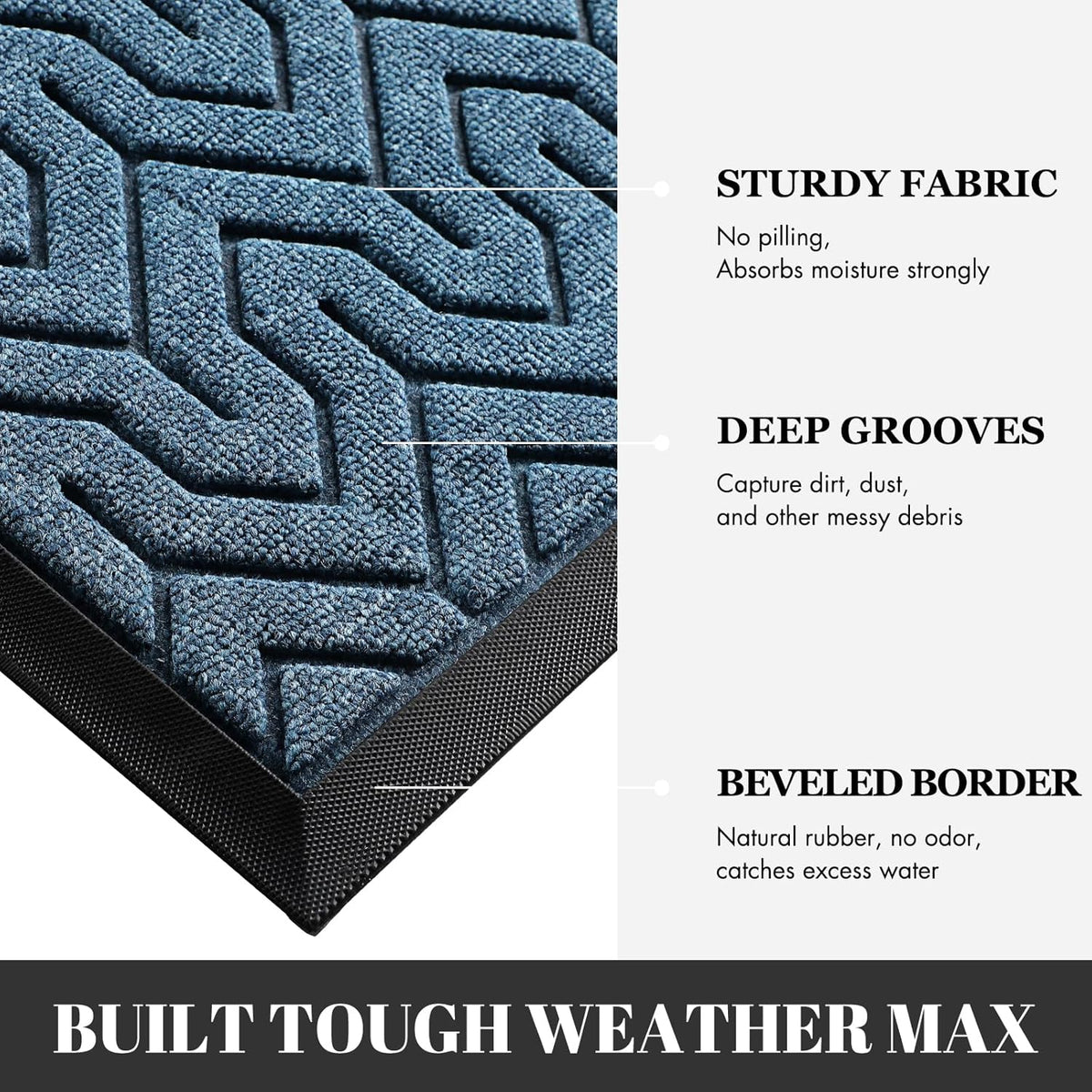 Yimobra Extra Large Door Mat Outside Entrance 60x32, Waterproof Heavy Duty Outdoor Mats for Front