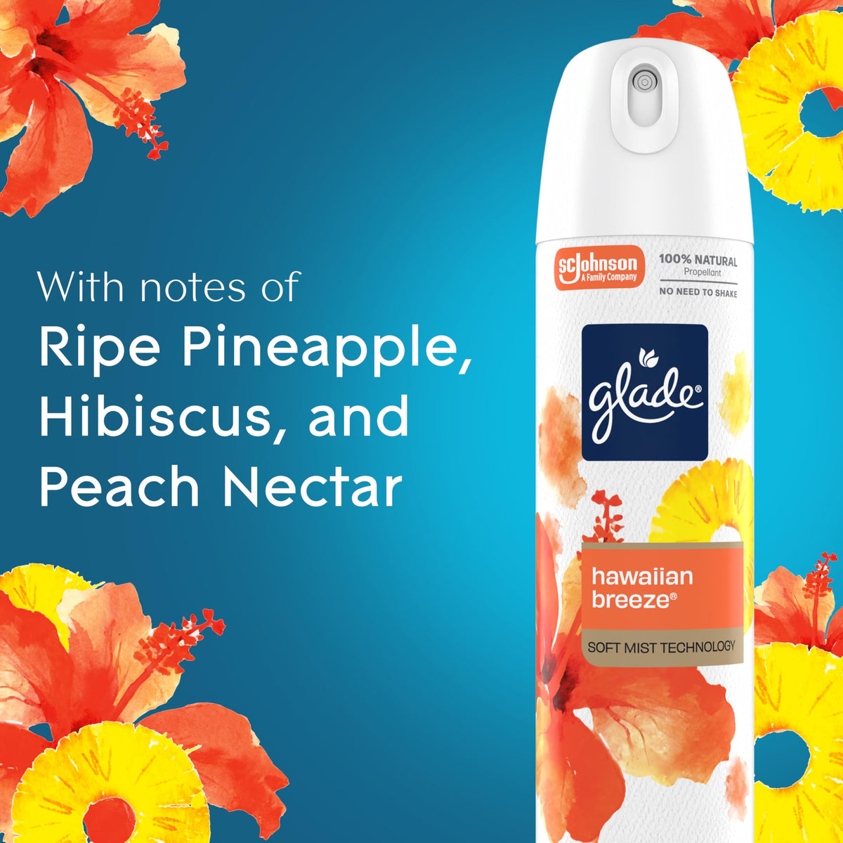 Glade Air Freshener Room Spray, Hawaiian Breeze Scent, 7.3 Oz, 6 Count – view 4