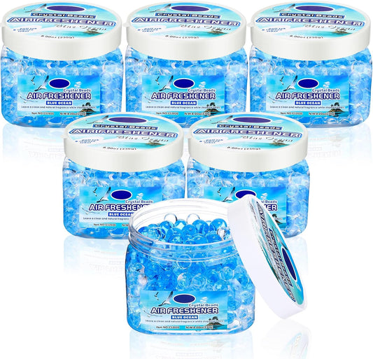 6 Pcs Air Freshener Gel Beads Bulk Odor Eliminator Beads Odor Removing Gel for Home, Bathrooms