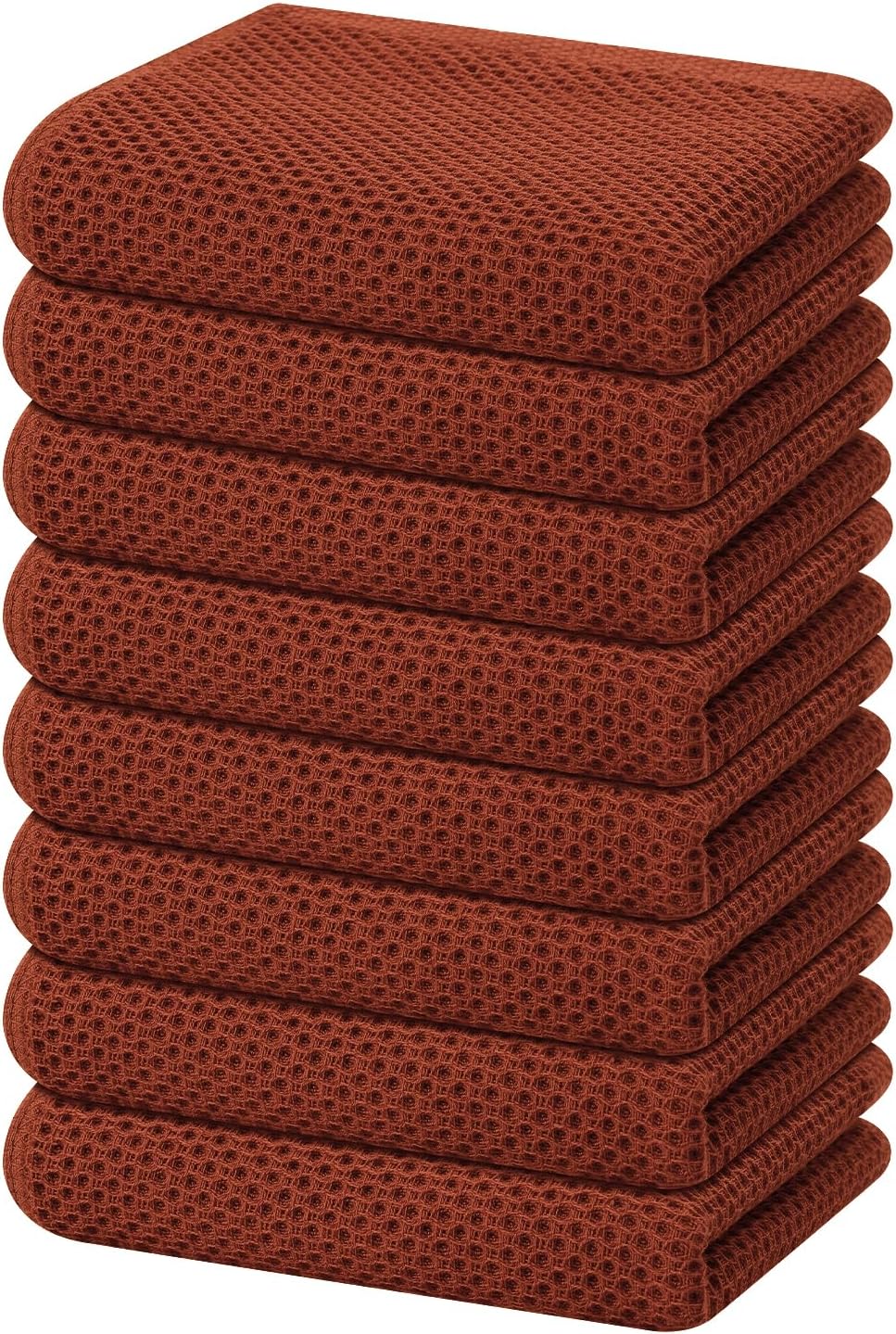 Homaxy 100% Cotton Waffle Weave Kitchen Dish Towels, Ultra Soft Absorbent Quick Drying Cleaning