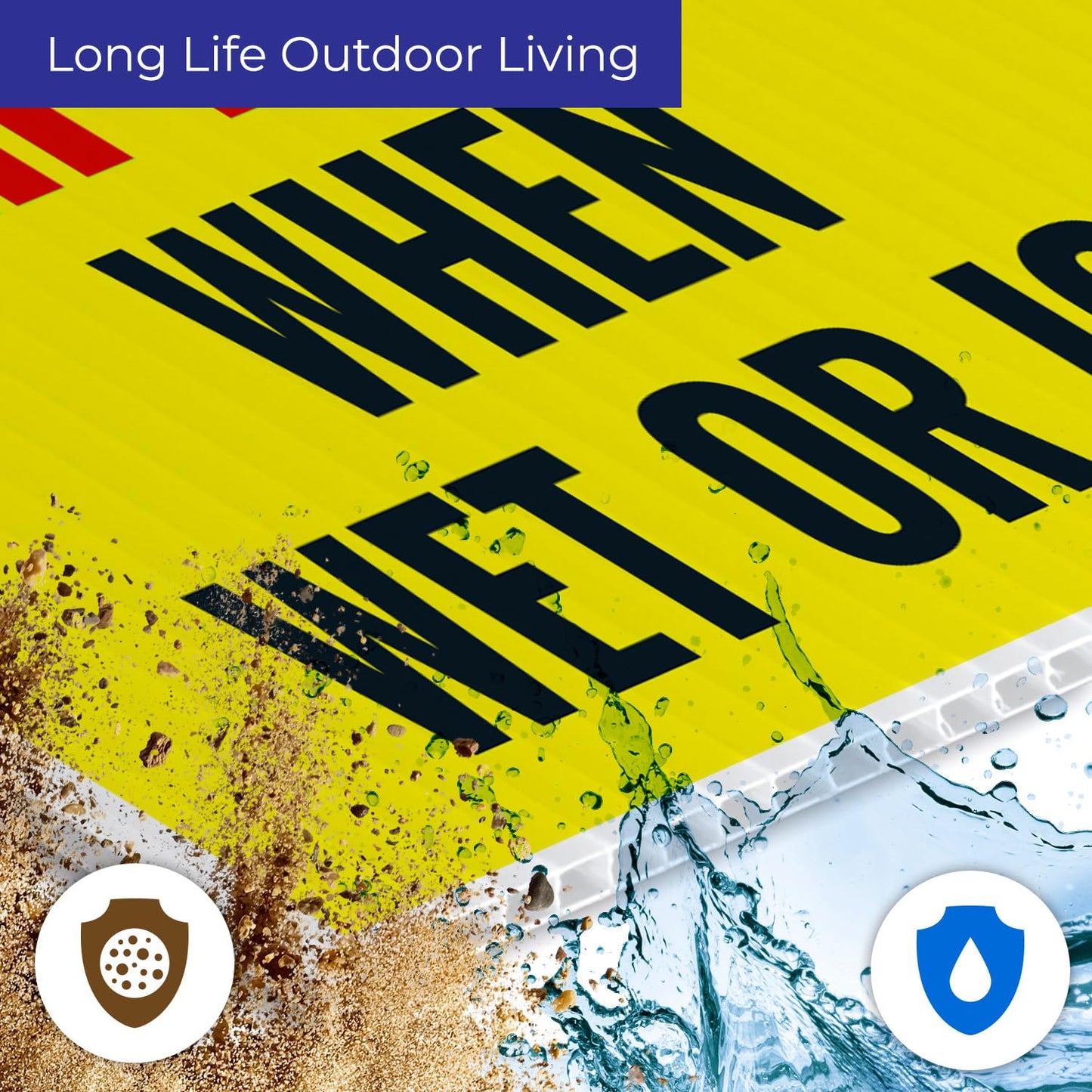 Caution Slippery When Wet or ICY Sign, (SI-84404) Double Sided 12x18 Inches, Corrugated Plastic