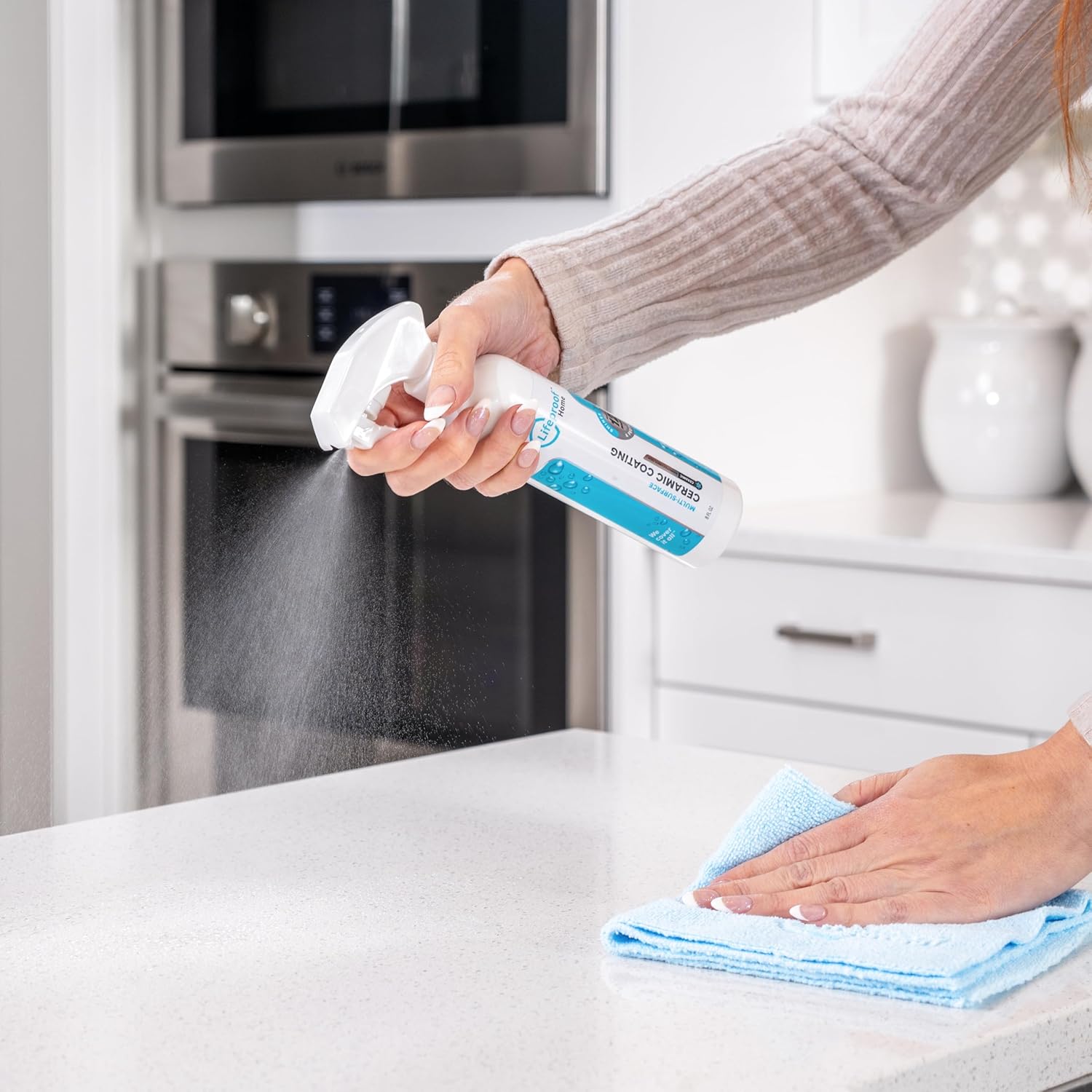 Lifeproof 2-Pack Ceramic Coating Spray Kit - Shine, Seal & Protect Kitchen & Bath Surfaces, Repels