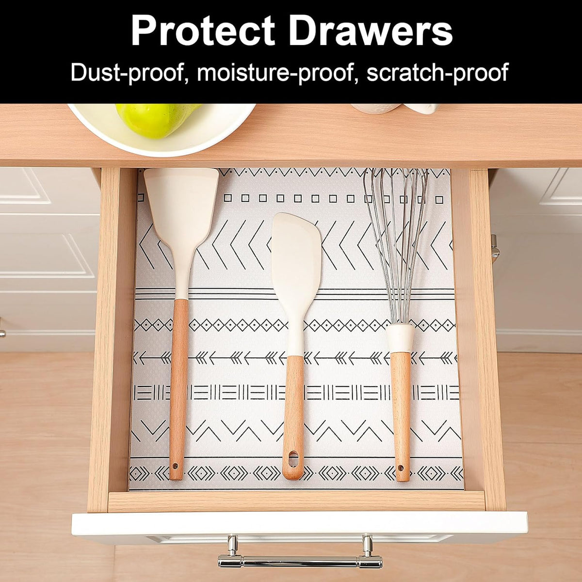 CooyesFridge Liners Shelf Liner for Kitchen Cabinets Refrigerator Liners Waterproof & Oil-Proof