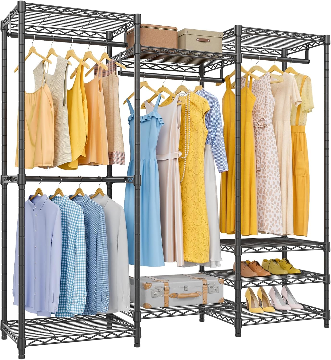 VIPEK V5 Medium Portable Closet Wardrobe Heavy Duty Clothes Rack, Freestanding Closet Metal