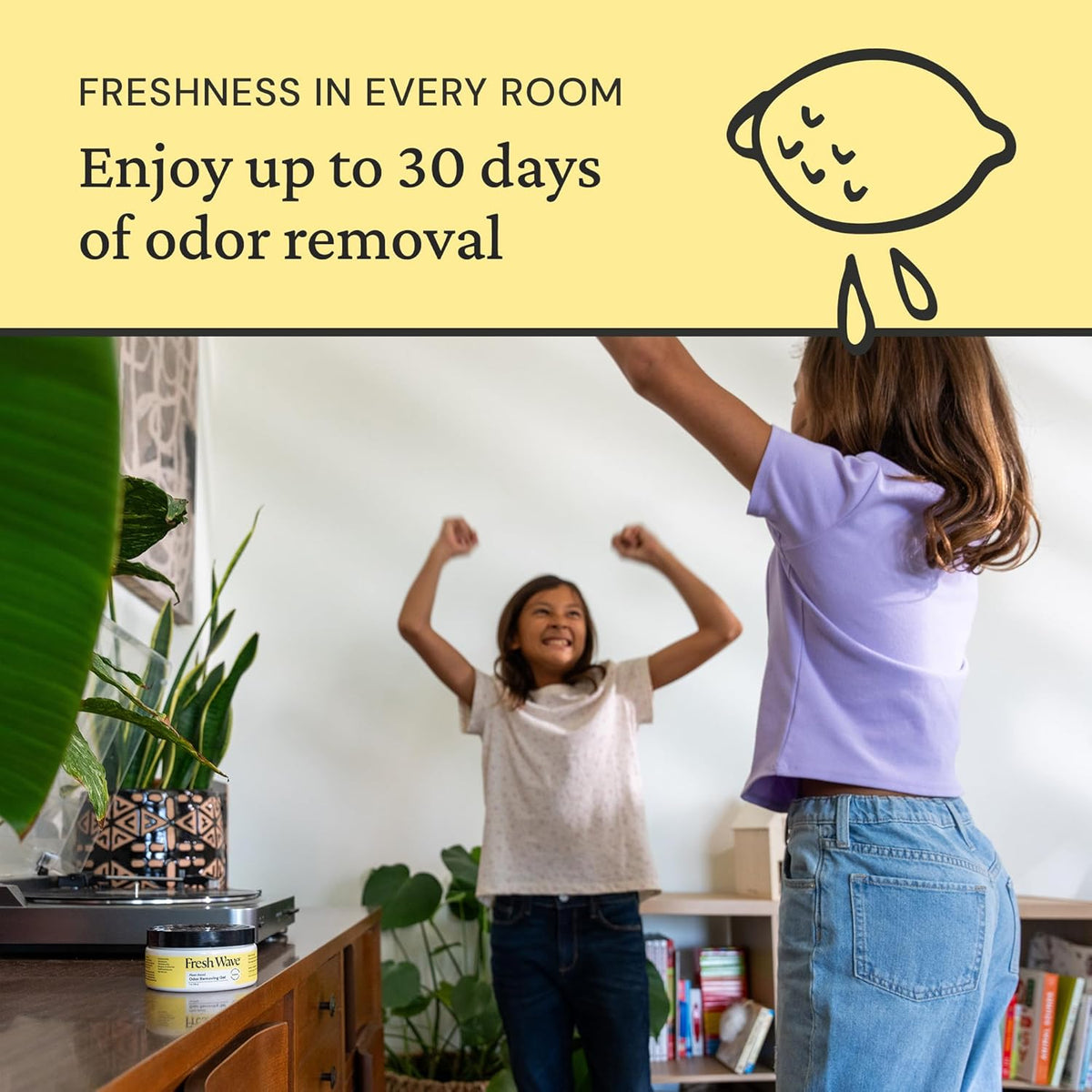 Fresh Wave Lemon Odor Removing Gel, 7 oz., Pack of 3 - Safer Odor Absorbers for Home, Natural