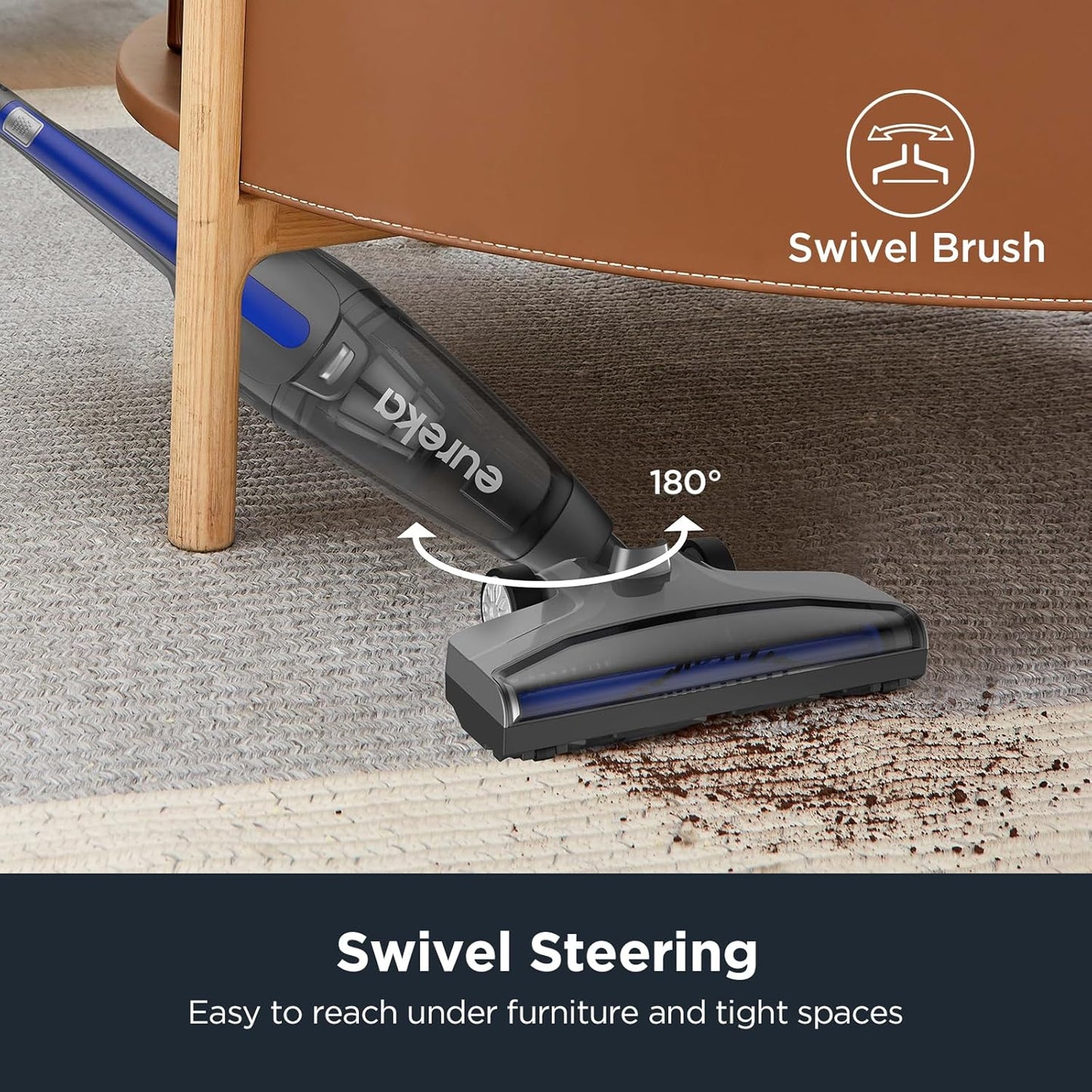 Eureka Corded Stick Vacuum Cleaner for Home Pet Hair, Lightweight Stick Vacuum Cleaner with