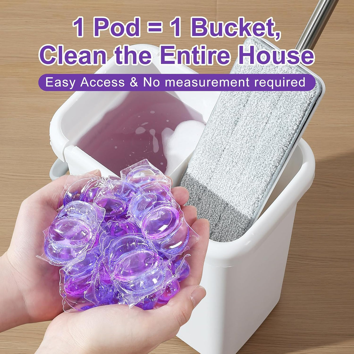 JOYMOOP Floor Cleaner for Mopping, 45 PCS Mopping Solution, Hardwood Floor Cleaner, Works Perfectly