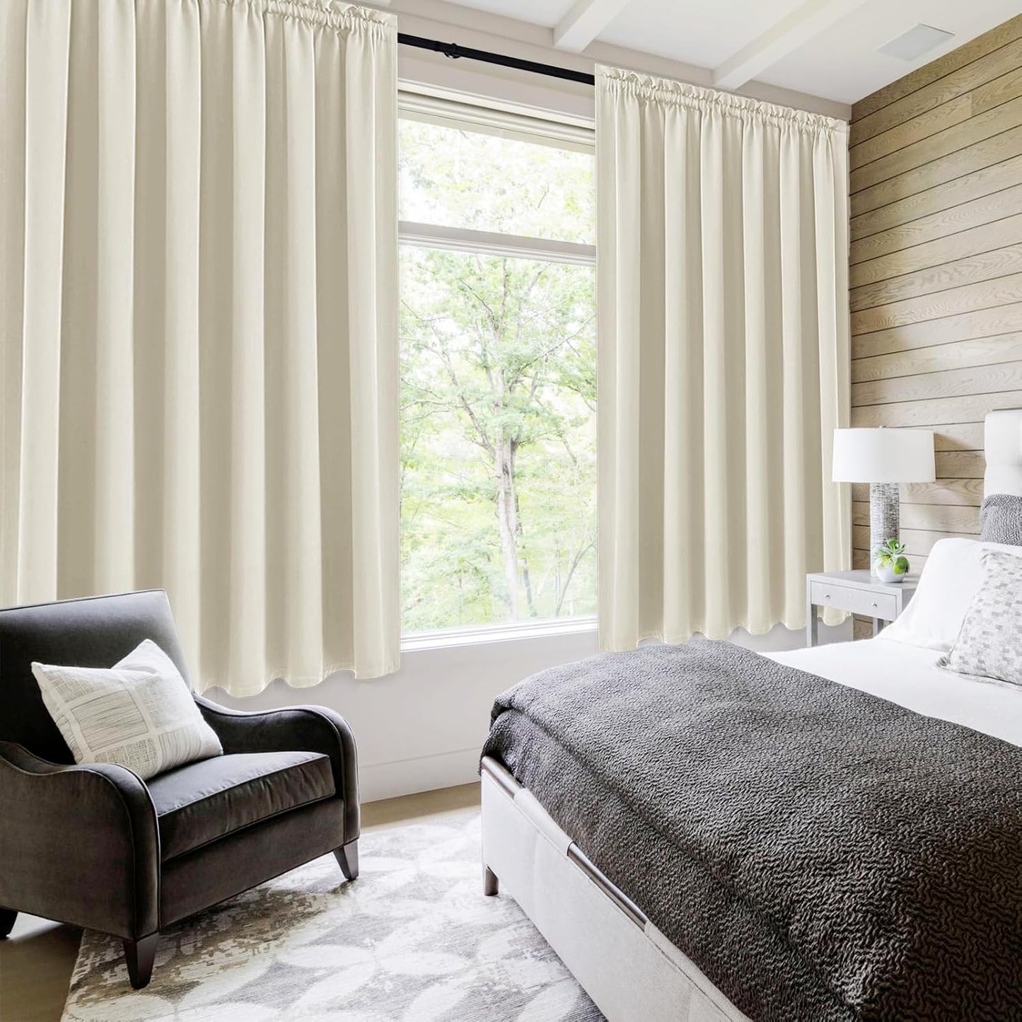 DWCN Blackout Curtains for Living Room Thermal Insulated, Energy Saving & Noise Reducing Bedroom