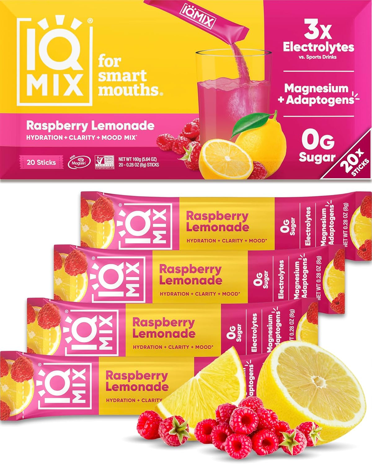 IQMIX Hydration Electrolyte Powder – 4-in-1 Formula for Hydration, Mental Clarity, Mood and