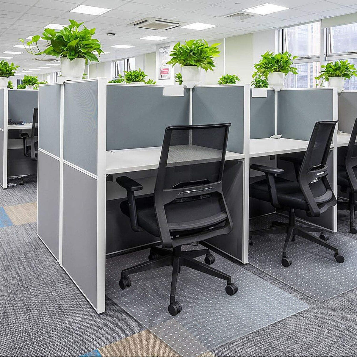 Kuyal Desk Chair Mat for Carpet, 36'' x 48'' Rectangle Transparent Mats for Chairs Good for Desks