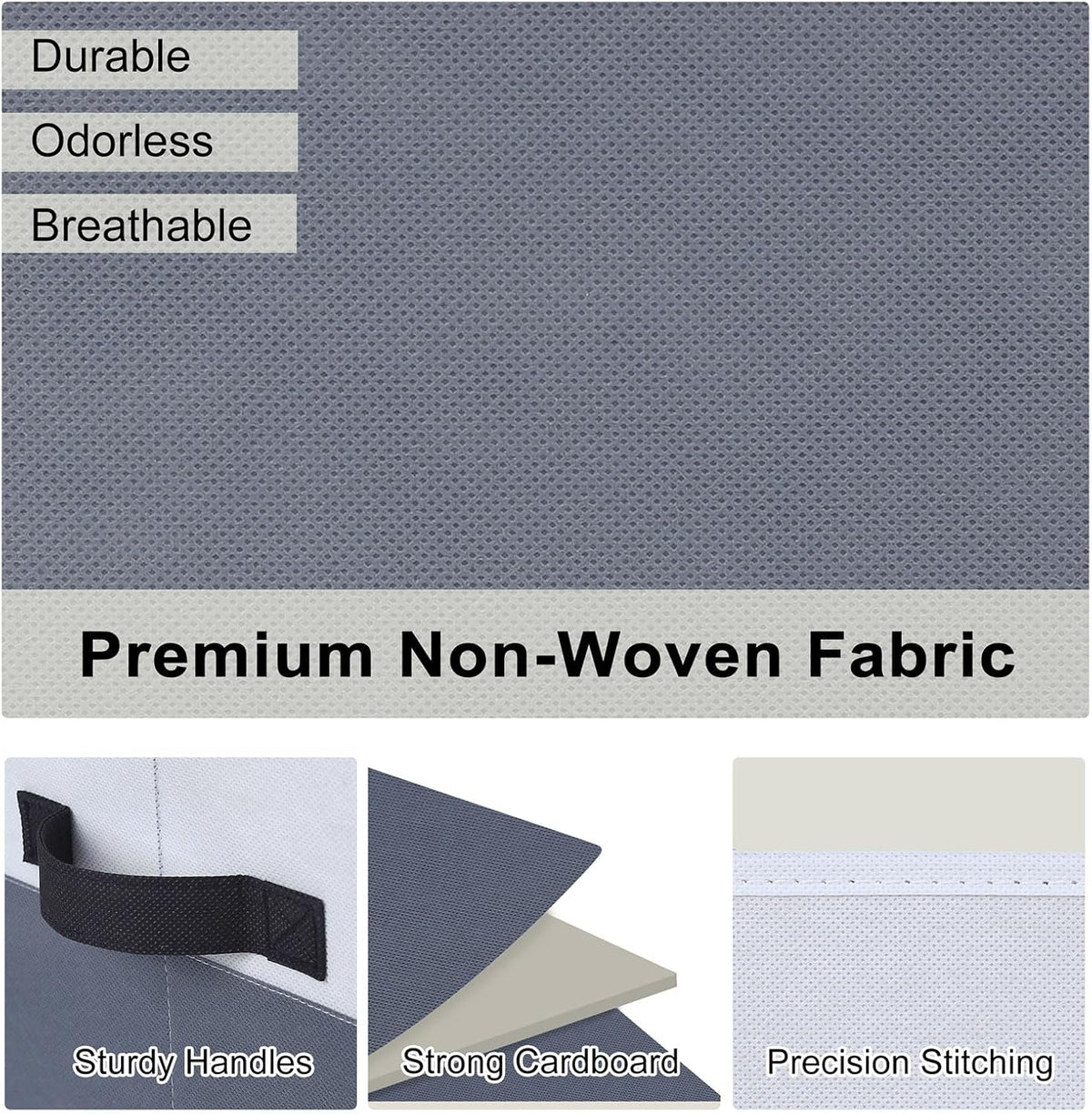 WUIKE Fabric Storage Bins, Extra Large Baskets for Organizing, Storage Bins for Shelves with