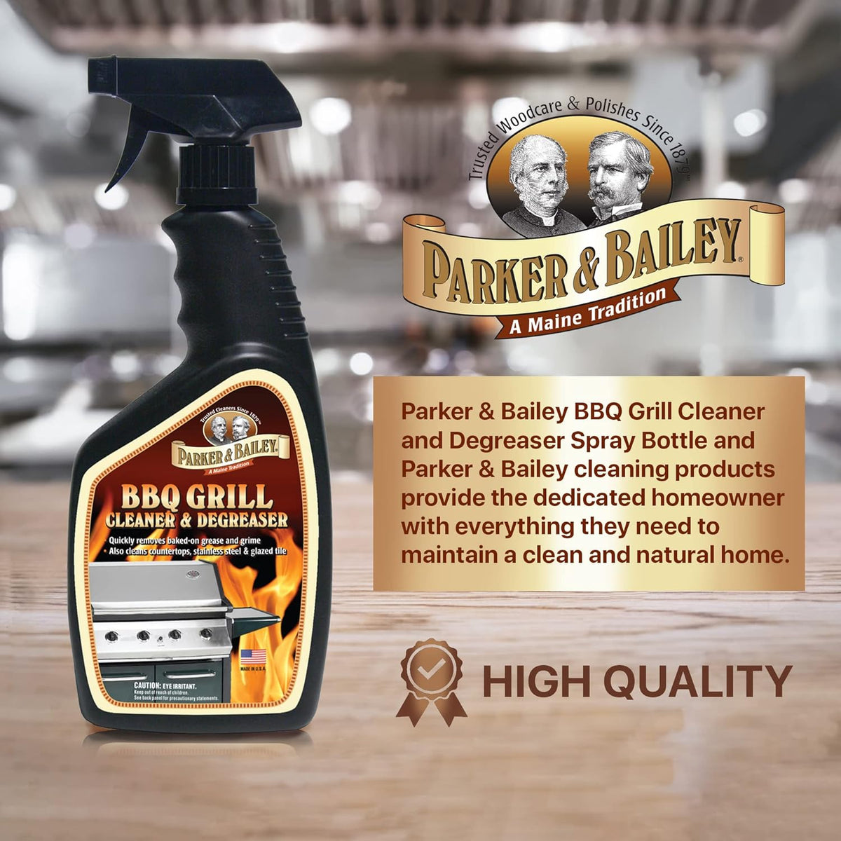 Parker & Bailey Grill Cleaner and Degreaser - BBQ Grill Cleaner Degreaser Cleaner Heavy Duty