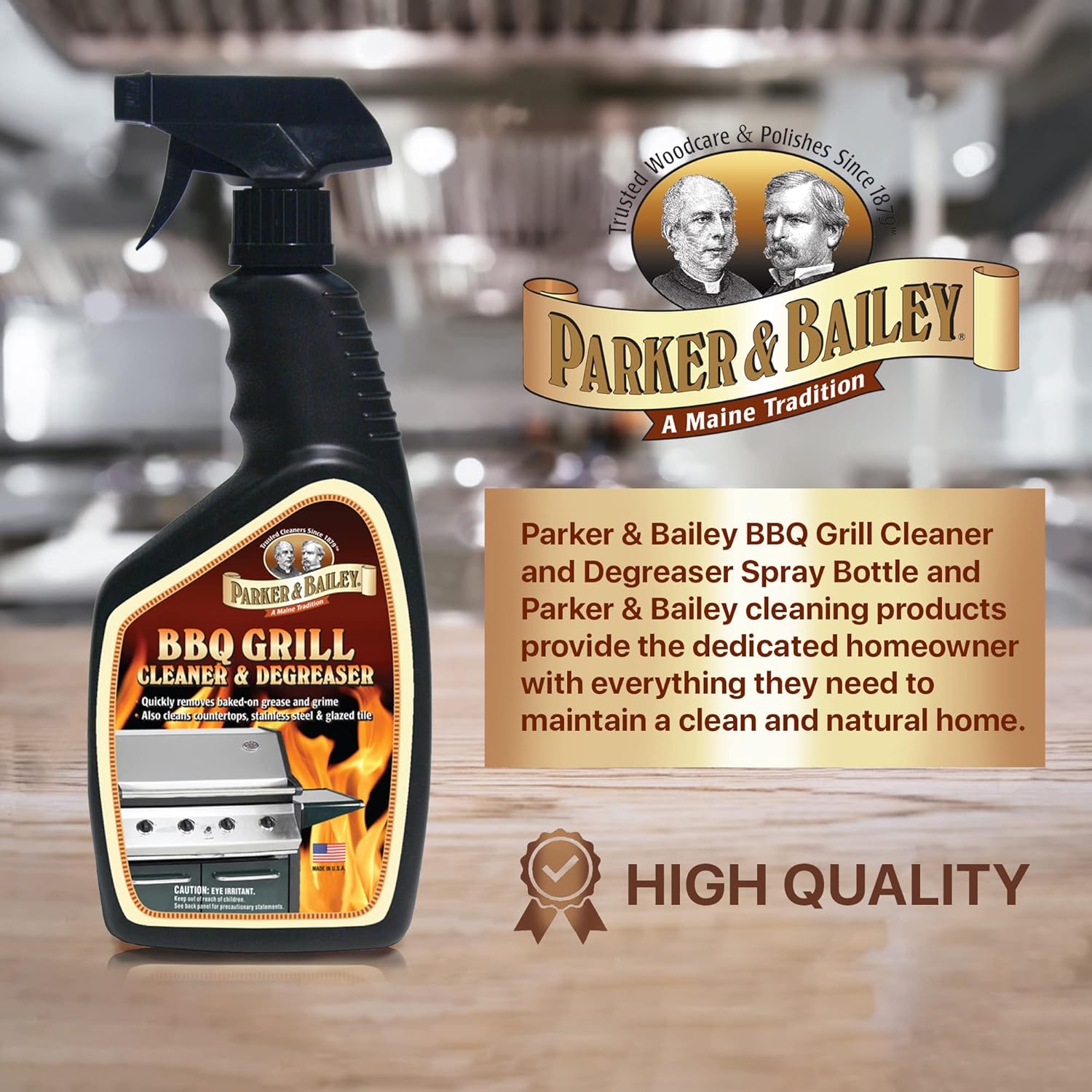 Parker & Bailey Grill Cleaner and Degreaser - BBQ Grill Cleaner Degreaser Cleaner Heavy Duty