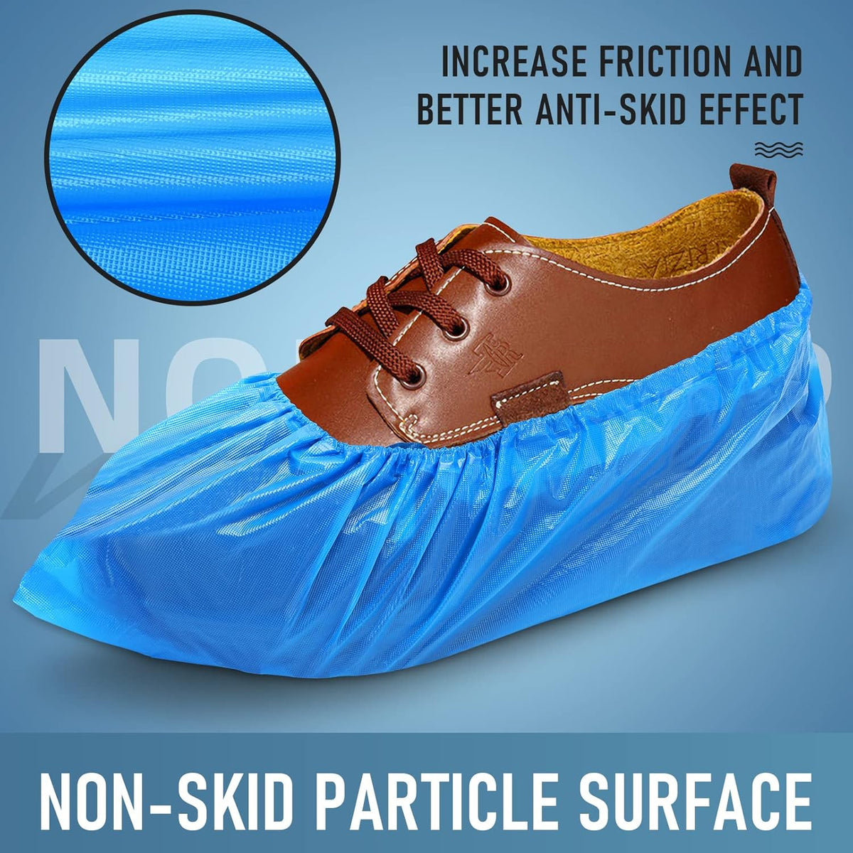 Shoe Covers Disposable Non Slip for Indoors Pack of 200 (100 pairs) Recyclable Shoe Booties